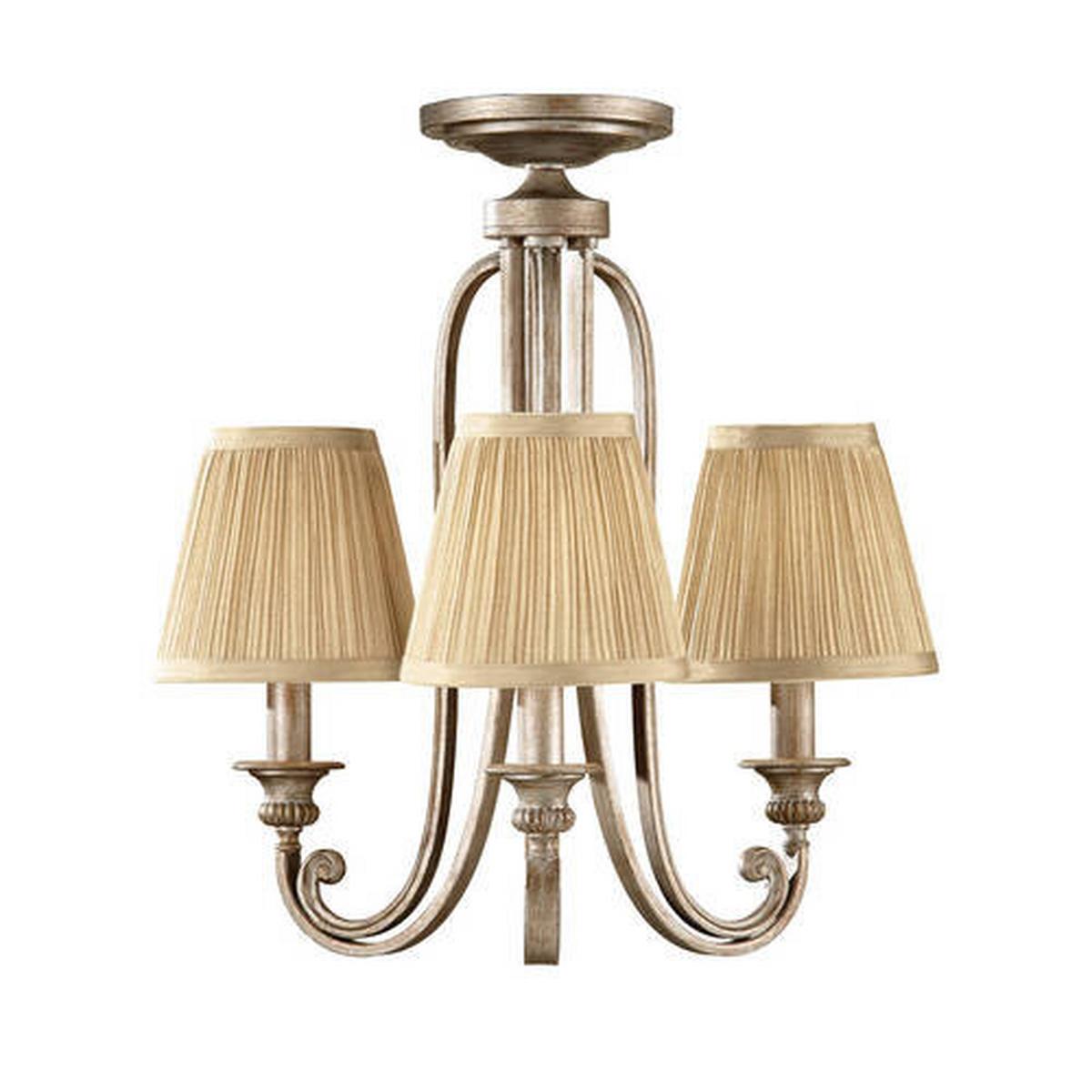 Luster Fe- Abbey 3 - srebrne boje/boje pijeska, Konvencionalno, metal (48.3/66.3cm) - Elstead Lighting