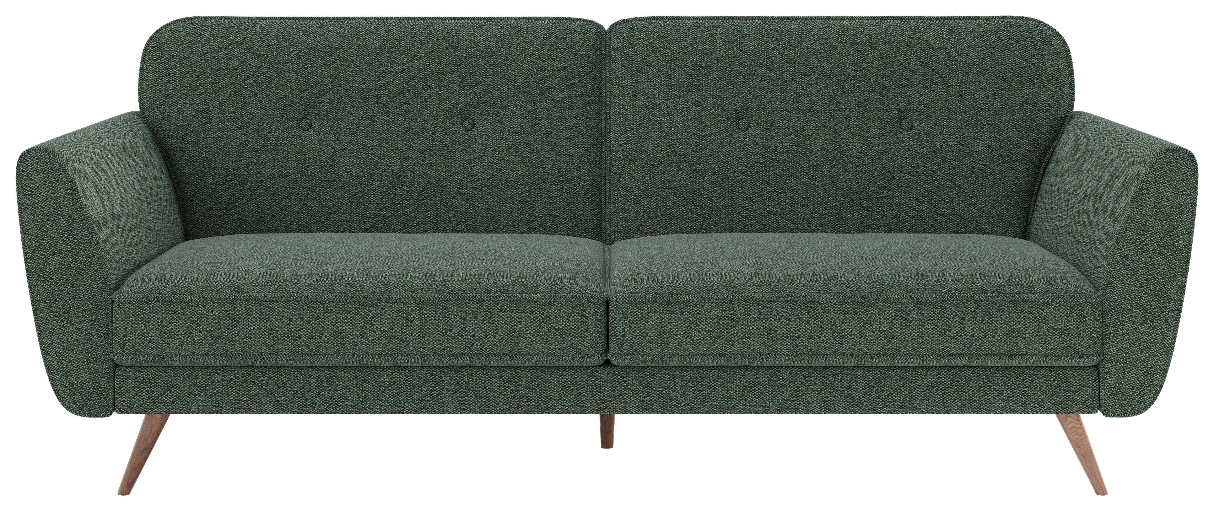 Schlafsofa "Kopenhagen", grün - Dunkelgrün/Grün, MODERN, Holz/Textil (222/87,5/83cm) - MID.YOU