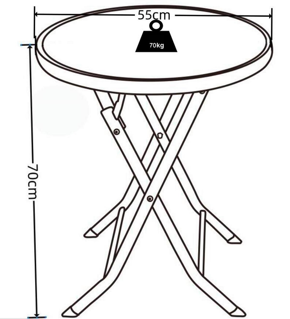 GARTENTISCH SONLAS L 920588 Ø55CM - Anthrazit, Modern, Glas/Metall (55/70cm) - MID.YOU