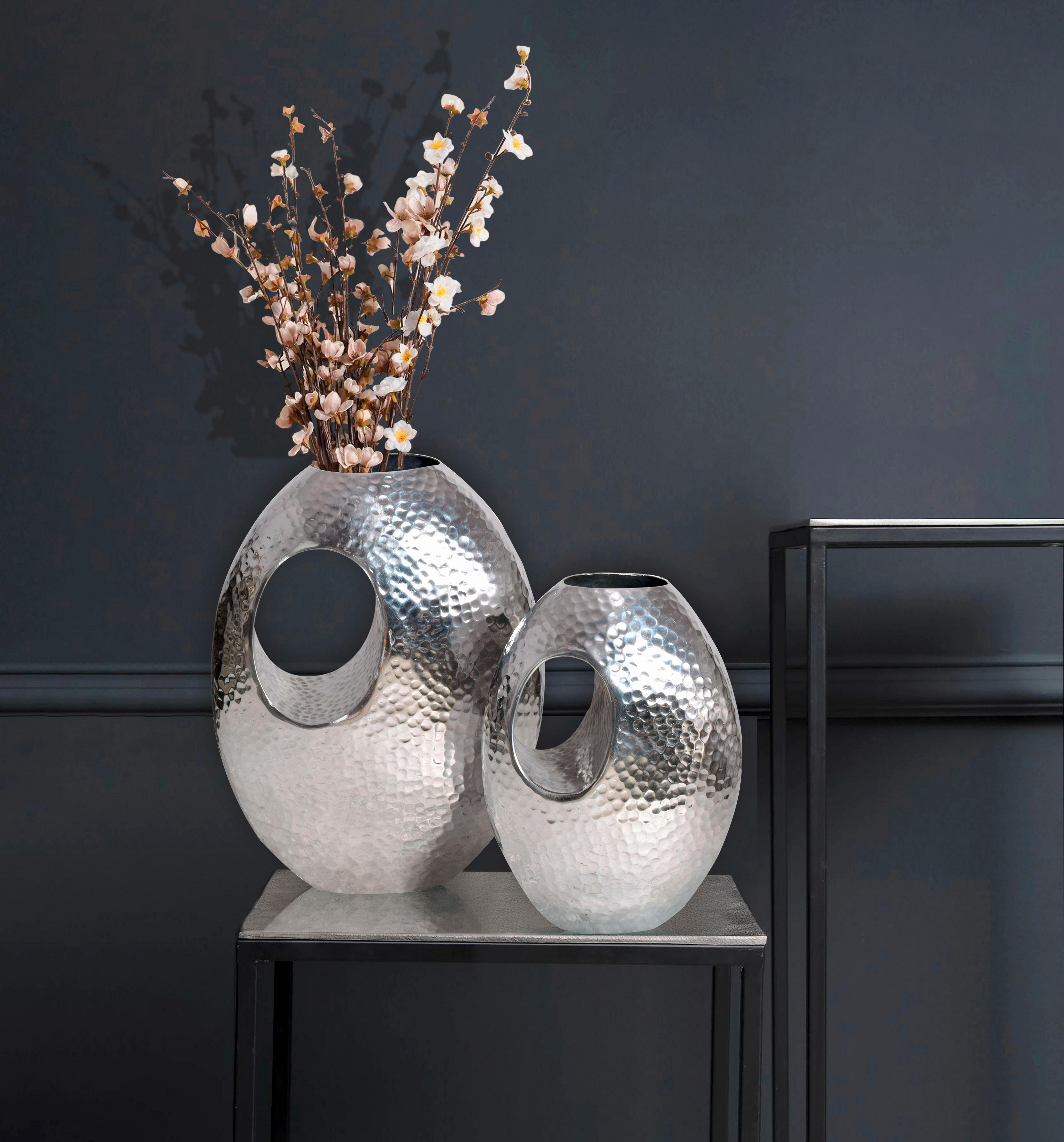 VASE WL7.189 - Silberfarben, Design, Metall (29/39/16,5cm) - Livetastic