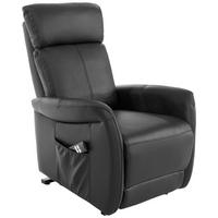 Tv Fotelj Hamilton, Usnje, Črna - črna, Konvencionalno, tekstil/usnje (74/108/90cm) - Modern Living