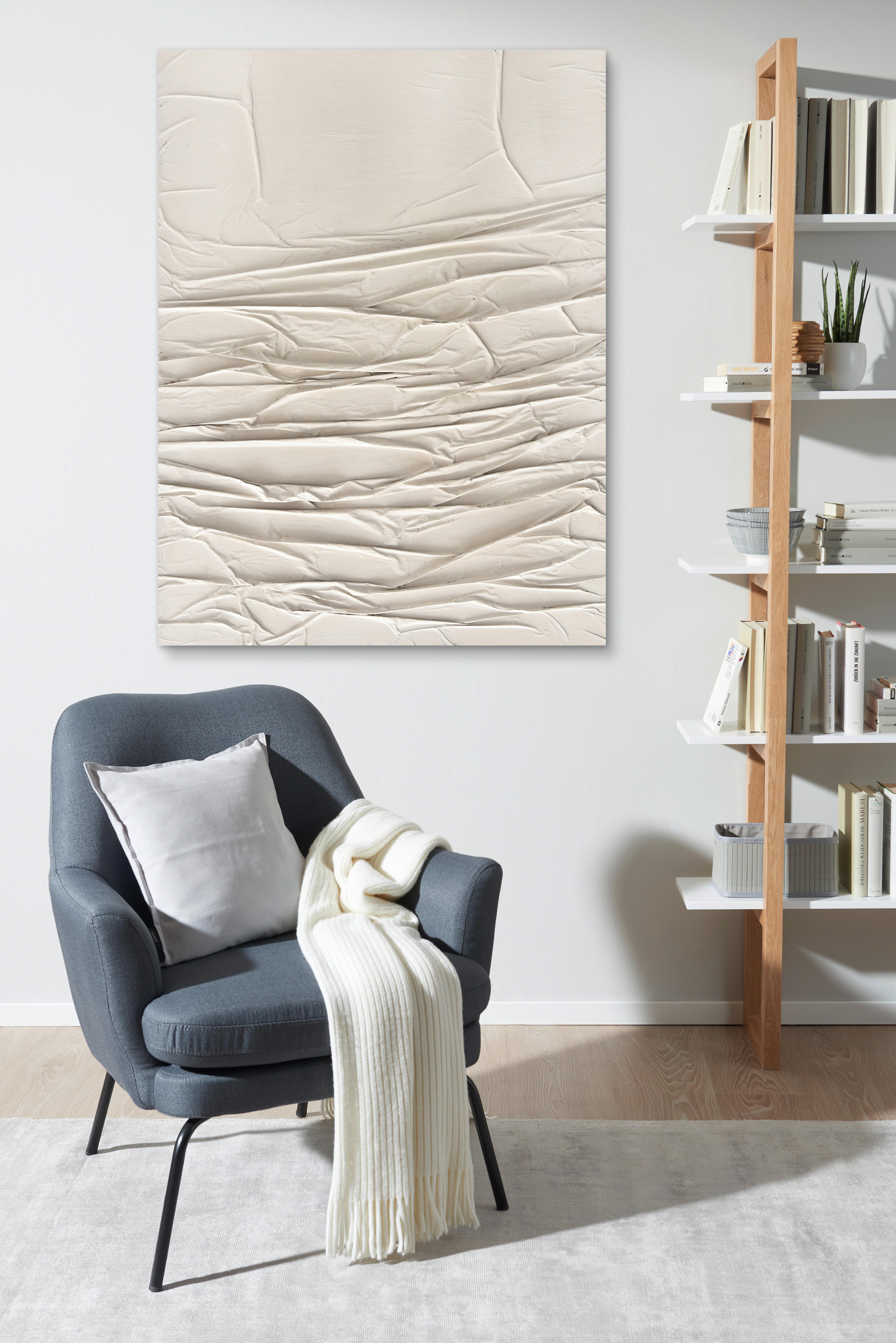 OBRAZ OLEJNY I-23907-1 - beżowy, Design, drewno/tkanina (90/120cm) - Monee