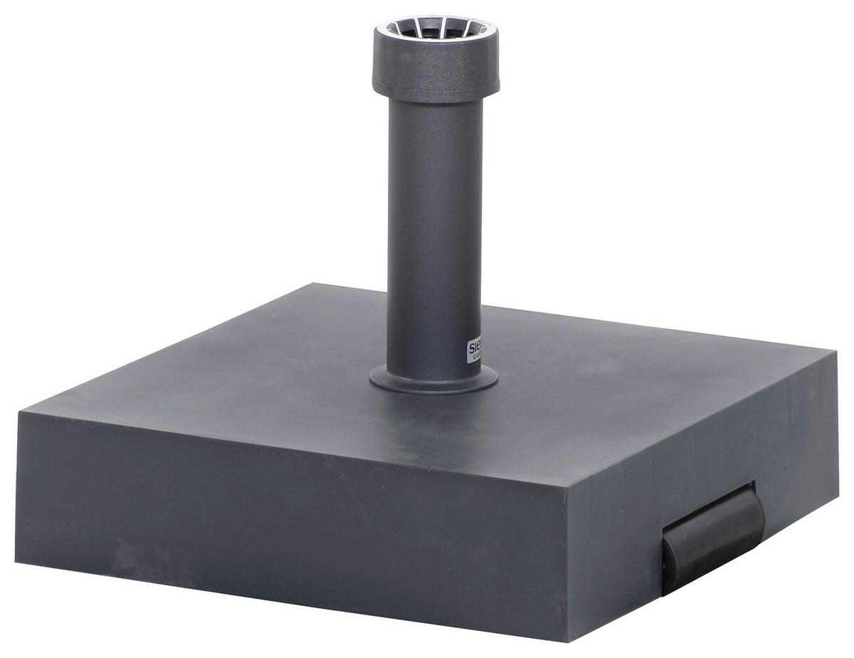 Schirmständer Kunstoff / Beton für DM  2,1-5,4 cm - Anthrazit, KONVENTIONELL, Kunststoff/Stein (40/11/40cm) - Siena Garden