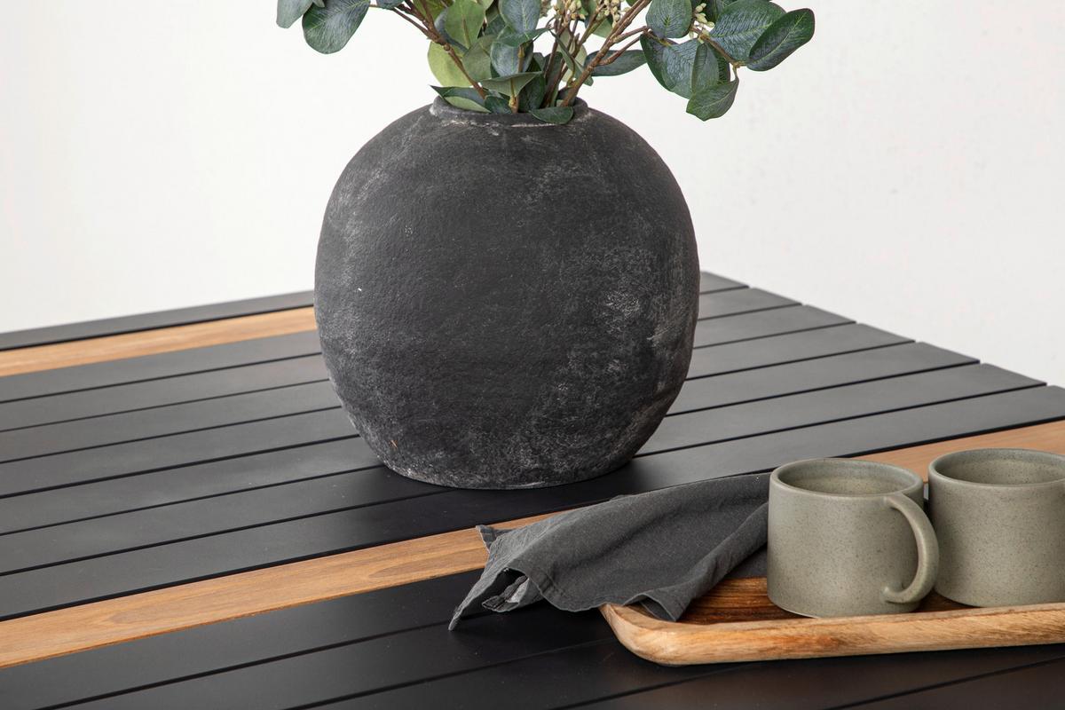 GARTENTISCH TOGO - Schwarz, KONVENTIONELL, Holz/Metall (150/90/75cm) - Gardenson
