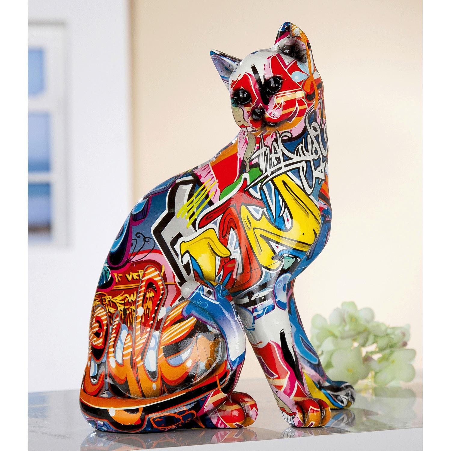 Dekokatze Street Art Multicolor - Multicolor, Basics, Kunststoff (21/29/16cm)