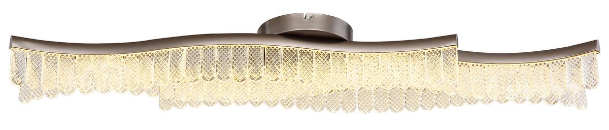 Led Stropna Svjetiljka Juliet - boje grafita/prozirno, Design, metal/plastika (108/18/13cm) - Globo