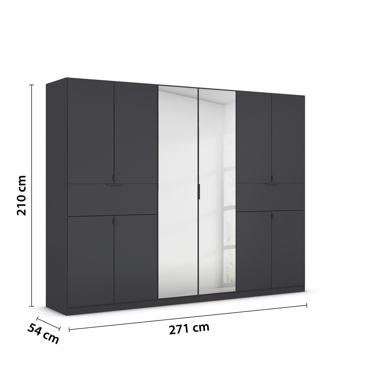 Ormar S Klasičnim Vratima Ticao - siva/srebrne boje, Moderno, drvni materijal/metal (271/210/54cm) - Modern Living