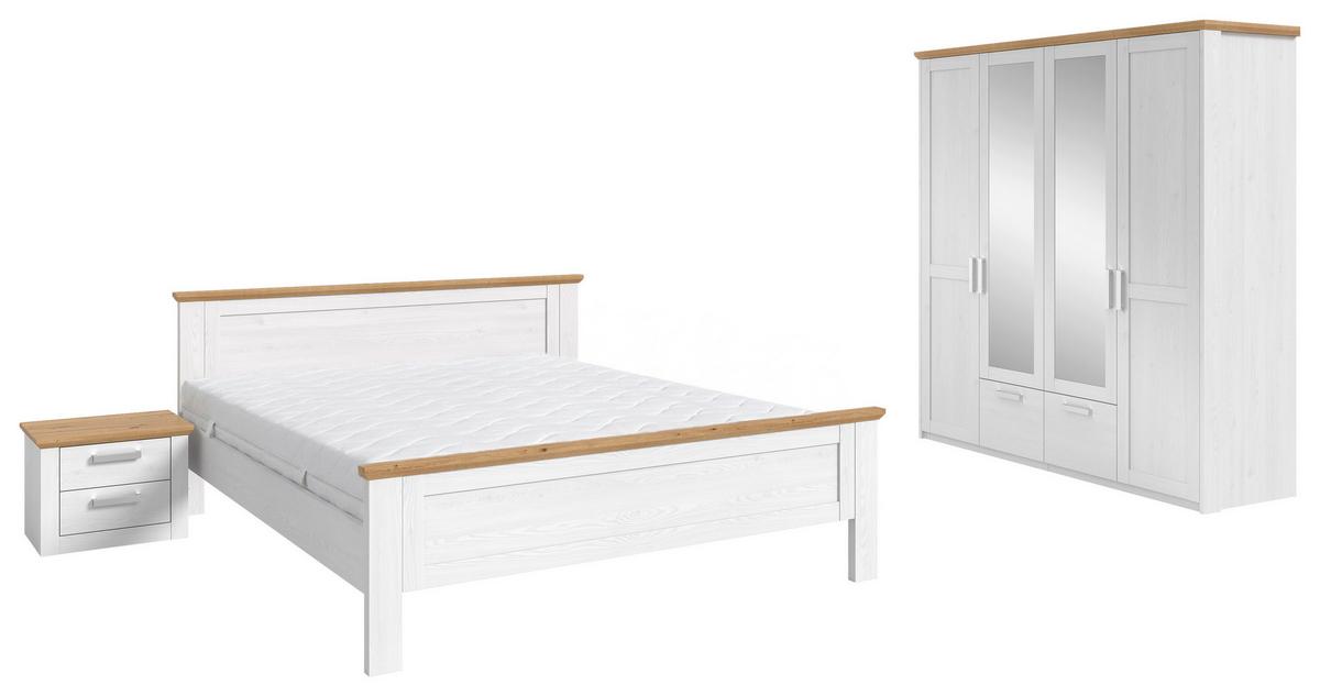 Schlafzimmer VERONA 3-teilig Lärchefarben, Eiche Artisan - Lärchefarben/Eiche Artisan, ROMANTIK / LANDHAUS, Holzwerkstoff - Livetastic