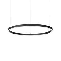 LED-Hängeleuchte Oracle Slim Schwarz max. 55 Watt - Schwarz, Design, Kunststoff/Metall (90/90/27,5/202cm) - Ideal Lux