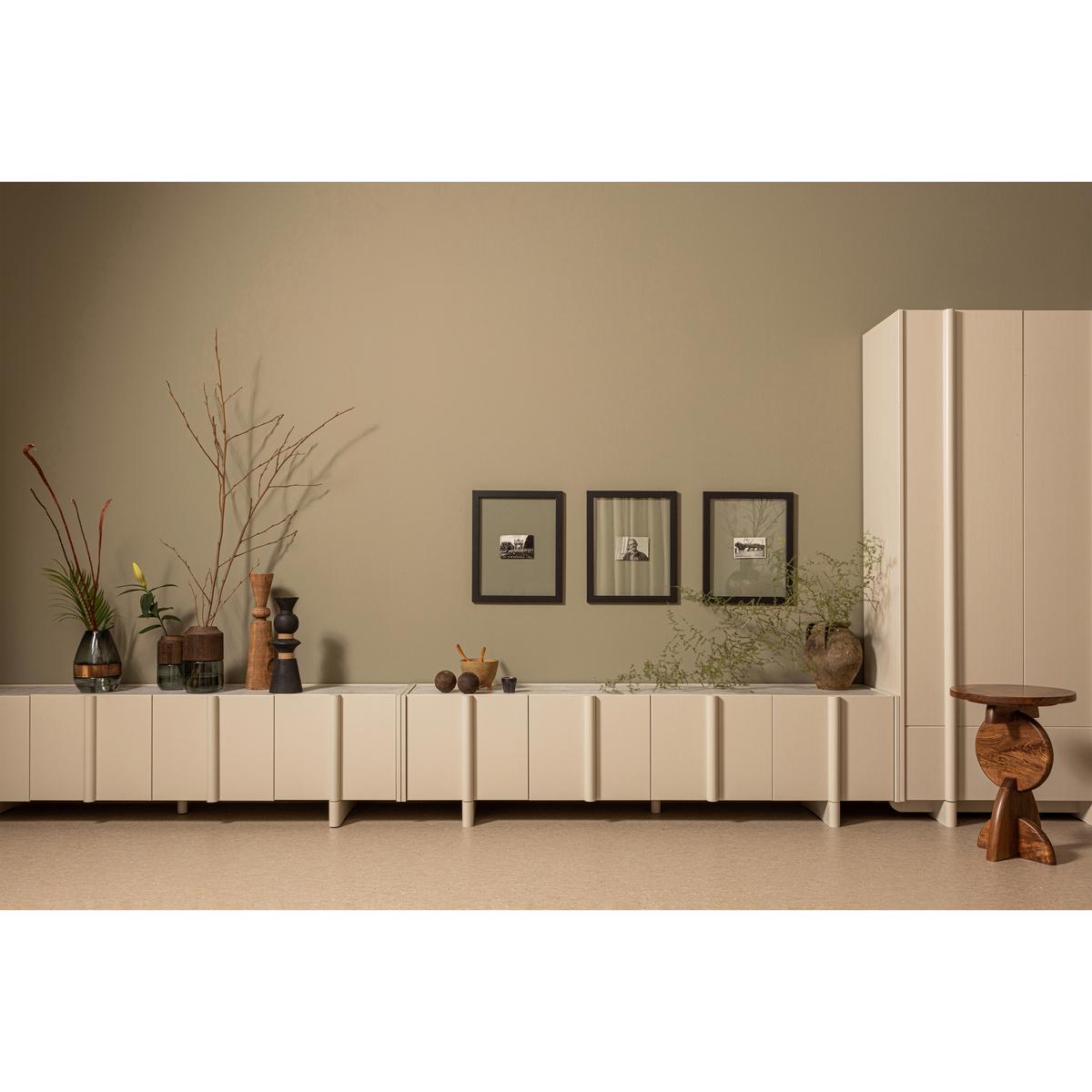 Garderobenschrank Basu Grauweiß B: 101 cm - Grauweiß, Design, Holz (101/210/46cm) - Livetastic