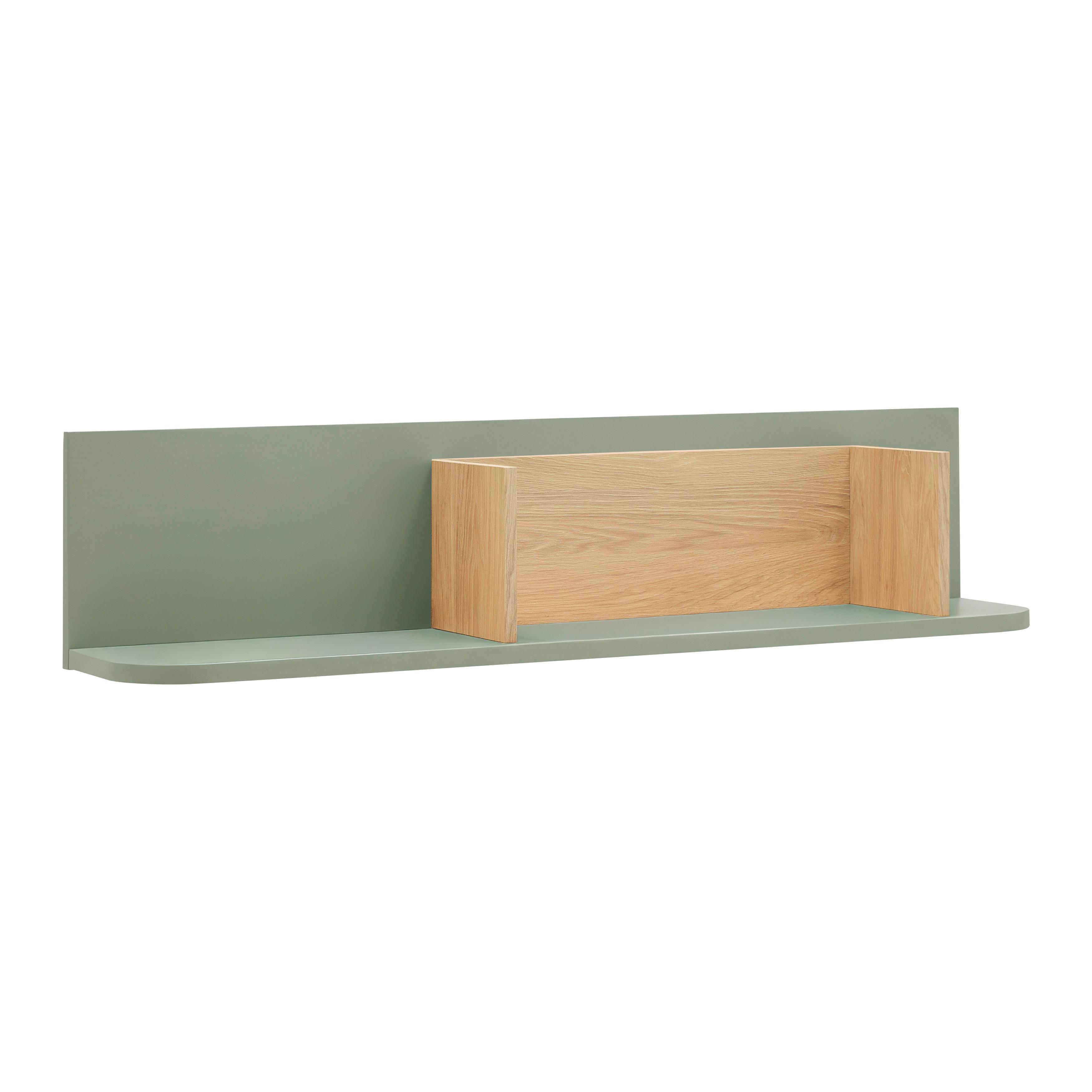 Wandboard Lagos Salbeigrün/Eiche Artisan - Salbeigrün/Eiche Artisan, MODERN, Holzwerkstoff (120/27/23,4cm) - Premium Living