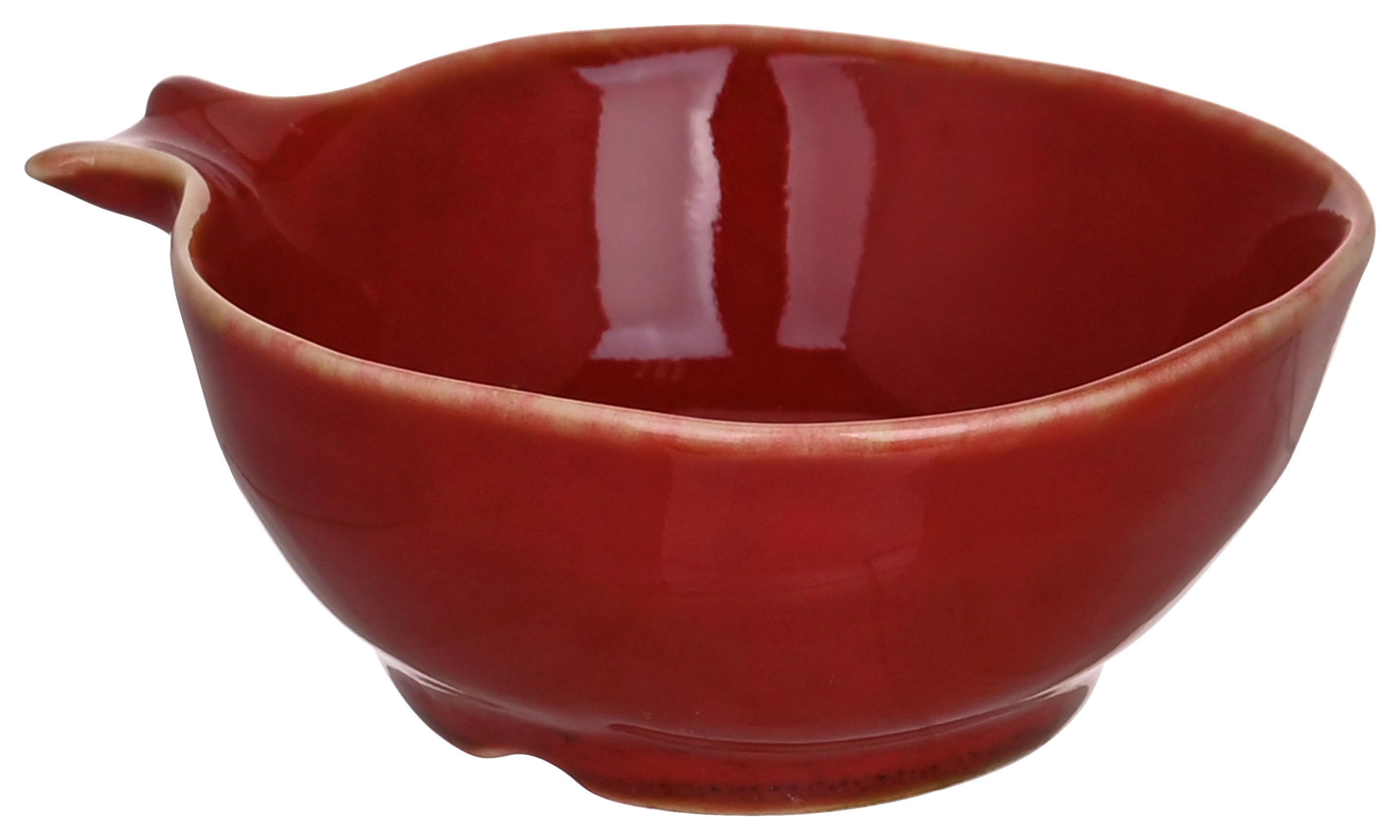 Dekoschale Jolie Rot - Rot, KONVENTIONELL, Keramik (10,5/4/8,9cm) - Mömax