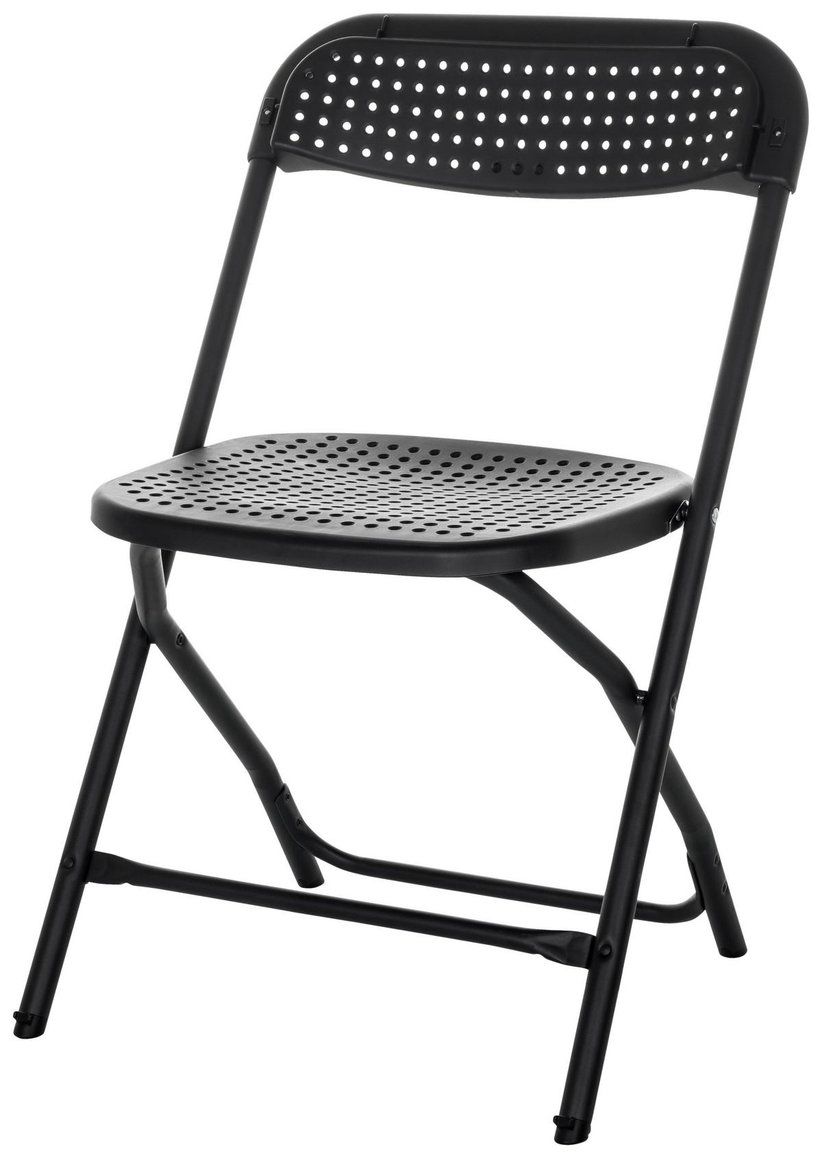 Zložljiv Stol Tudela Xxl Pro, Črna - črna, Basics, umetna masa (51/80/52cm) - MID.YOU