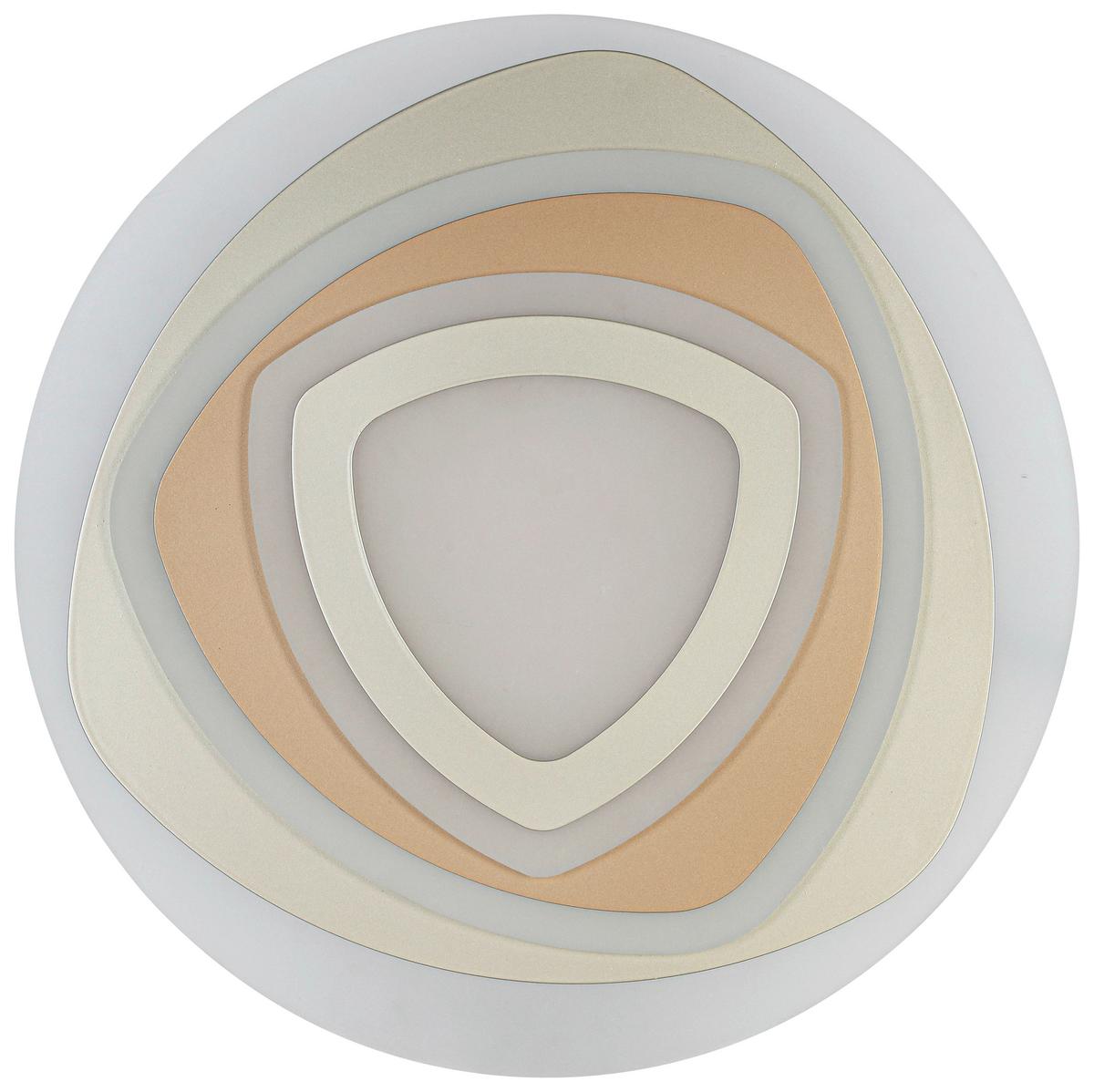 LAMPA SUFITOWA ELLA - biały/cappuccino, Trend, tworzywo sztuczne/metal (50/6cm) - Novel