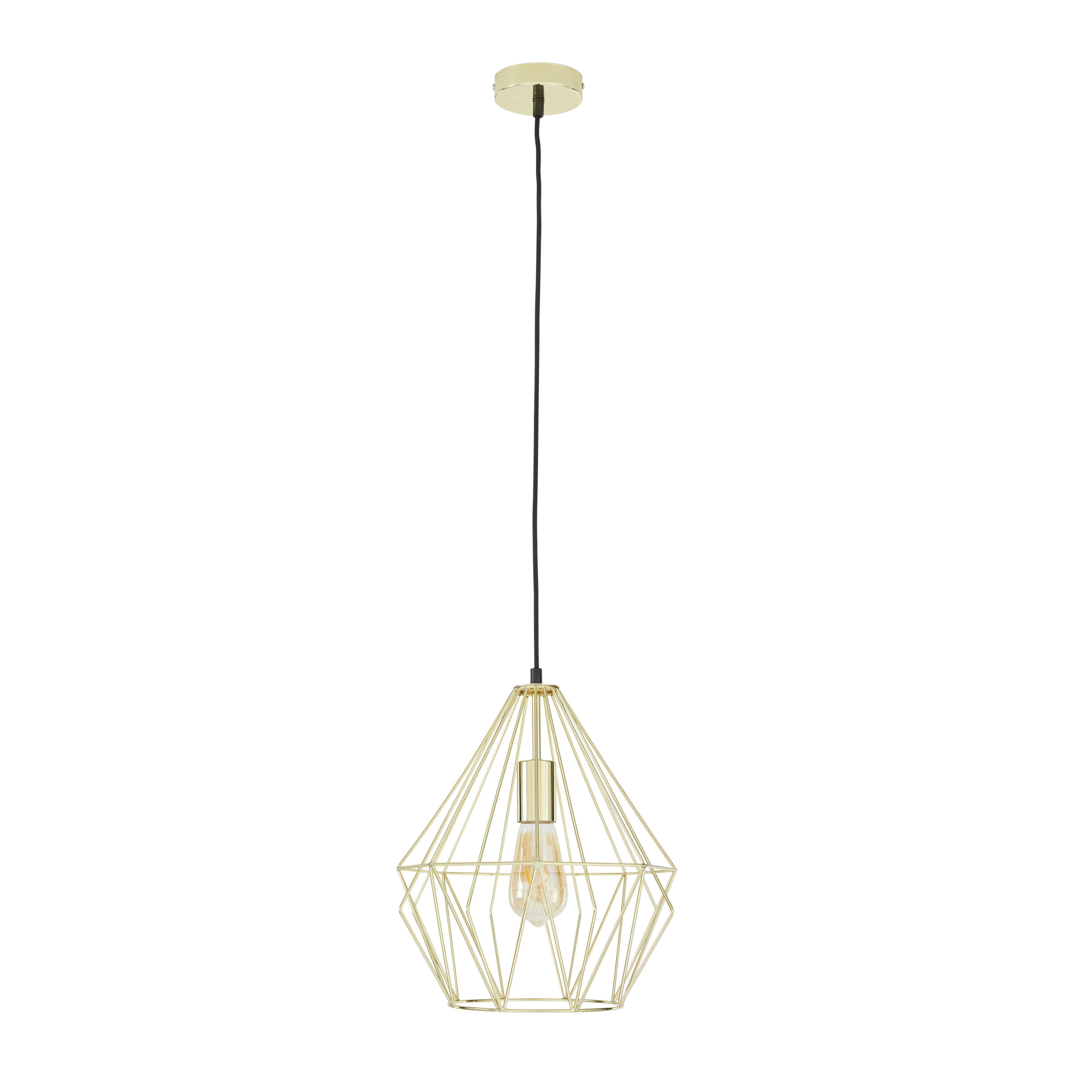 Hängeleuchte Skeletton max. 60 Watt - Goldfarben, Metall (30/110cm) - Modern Living