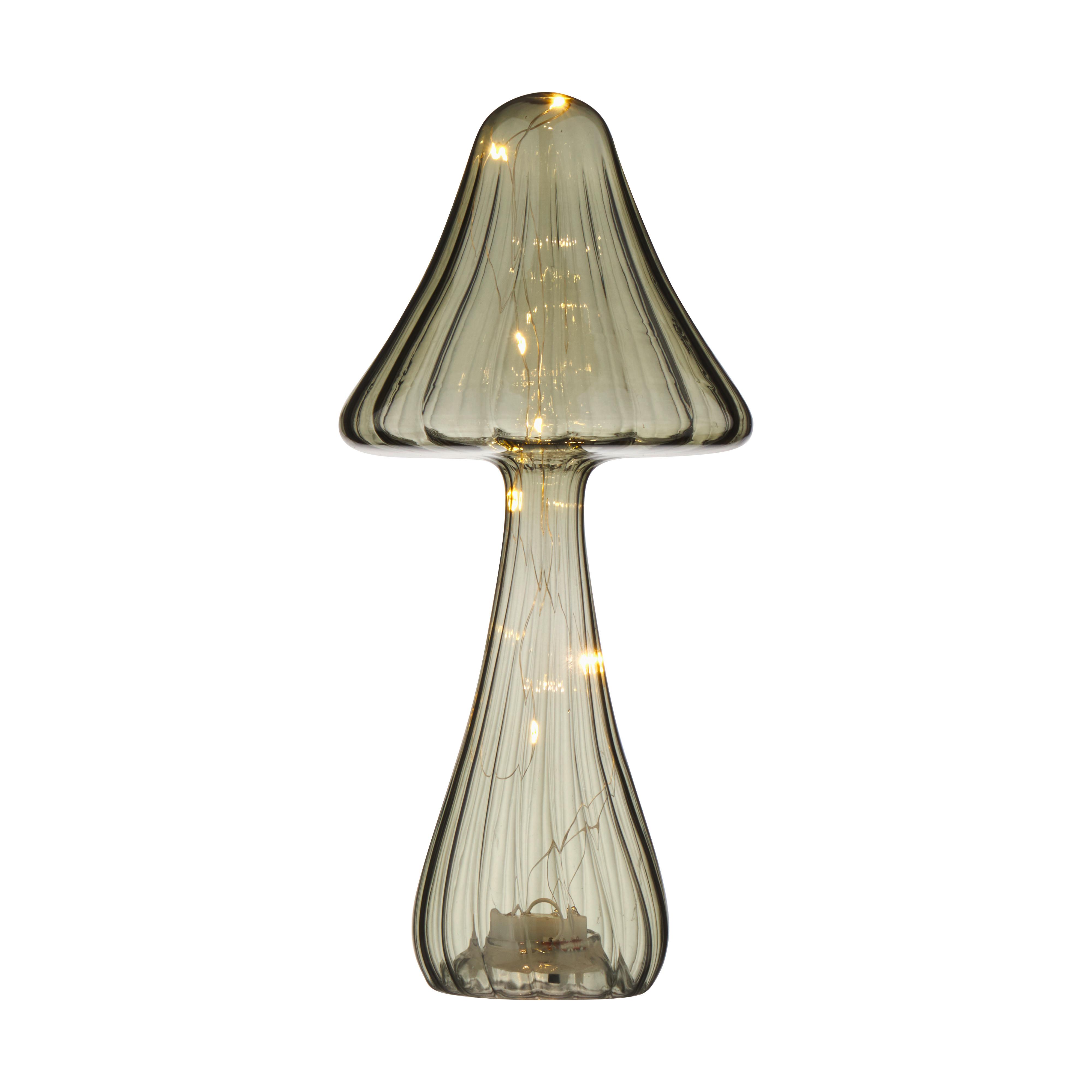 Dekopilz Gumba Grün inkl. LED - Grün, KONVENTIONELL, Glas/Kunststoff (11,5/25cm) - Mömax