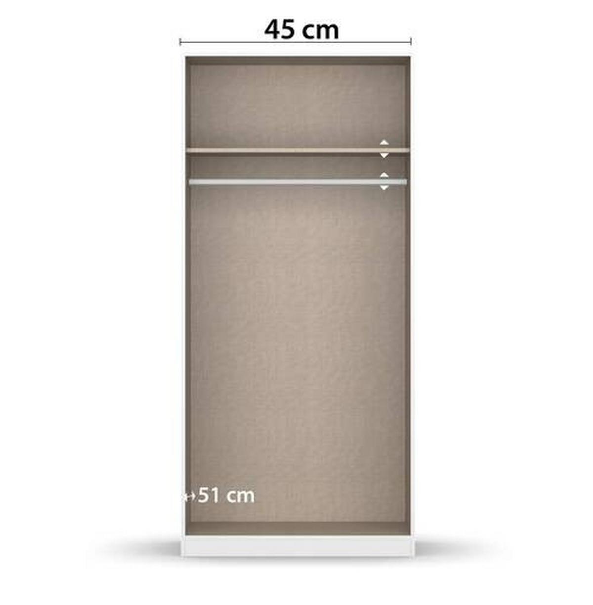Ormar S Klasičnim Vratima Berlin - hrast Artisan/bijela visoki sjaj, Moderno, drvni materijal/plastika (91/210/54cm) - Modern Living