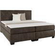 Boxspringbett Braun 160x200cm - Braun, Holzwerkstoff/Kunststoff (210/162/114cm) - MODERN LIVING