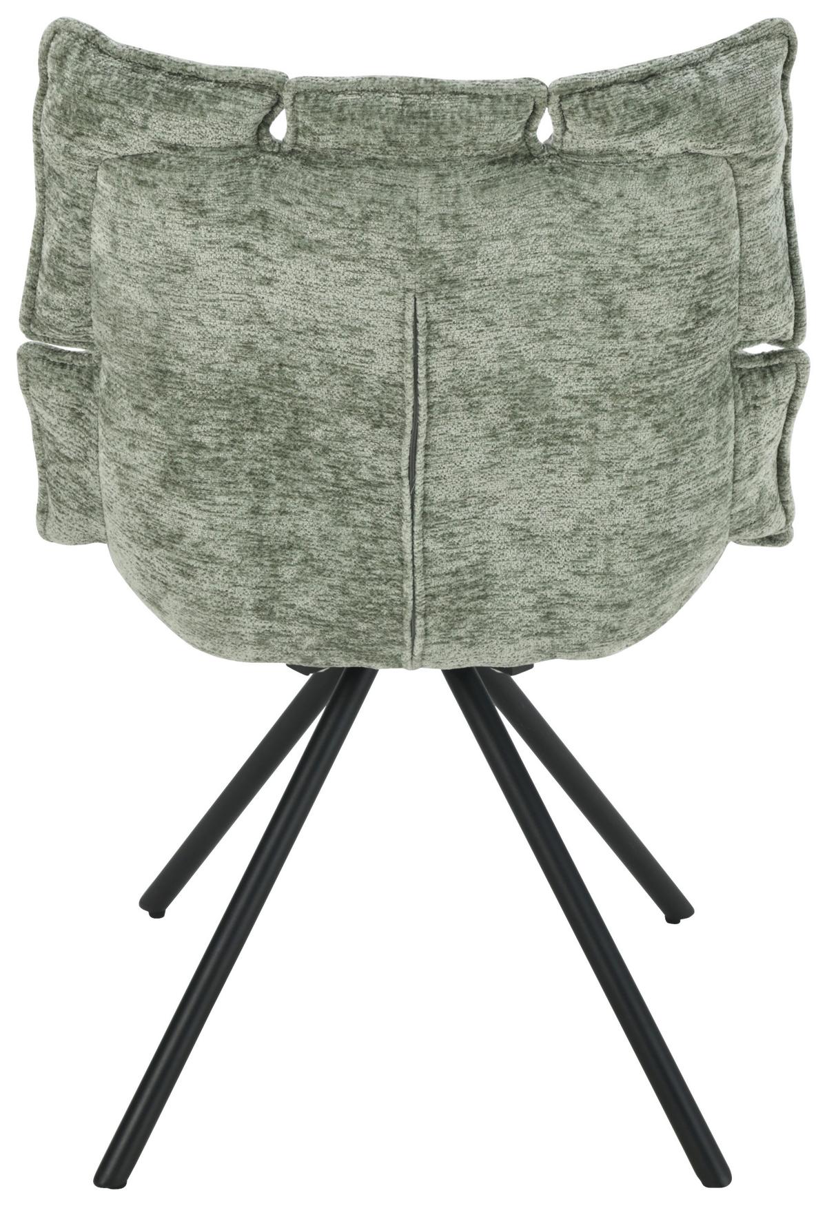Stuhl Carla Mintgrün - Schwarz/Mintgrün, Trend, Holz/Textil (57/86/66cm) - Mömax