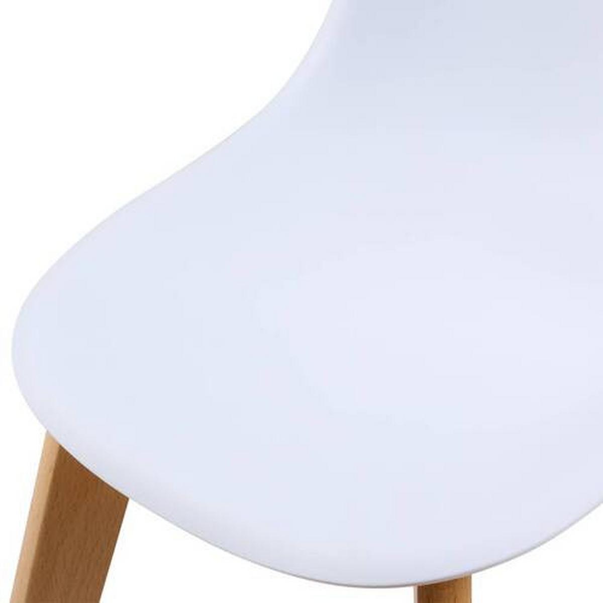 KRZESEŁKO DLA DZIECI KOPENHAGEN 2 - kolor bukowy/biały, Modern, tworzywo sztuczne/drewno (33/57/38cm) - P & B