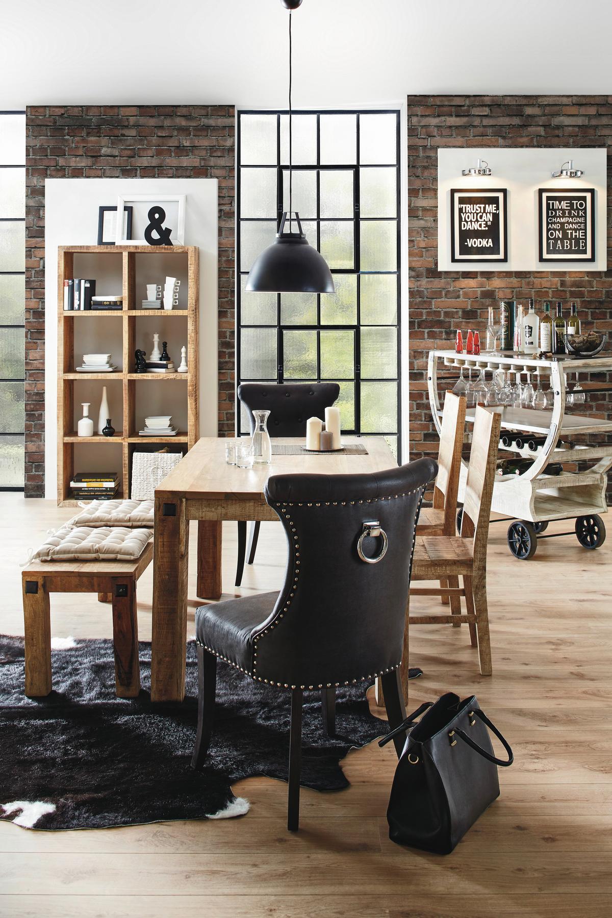 Esstisch aus Mangoholz massiv - Naturfarben, Lifestyle, Holz (160/76/90cm) - Zandiara