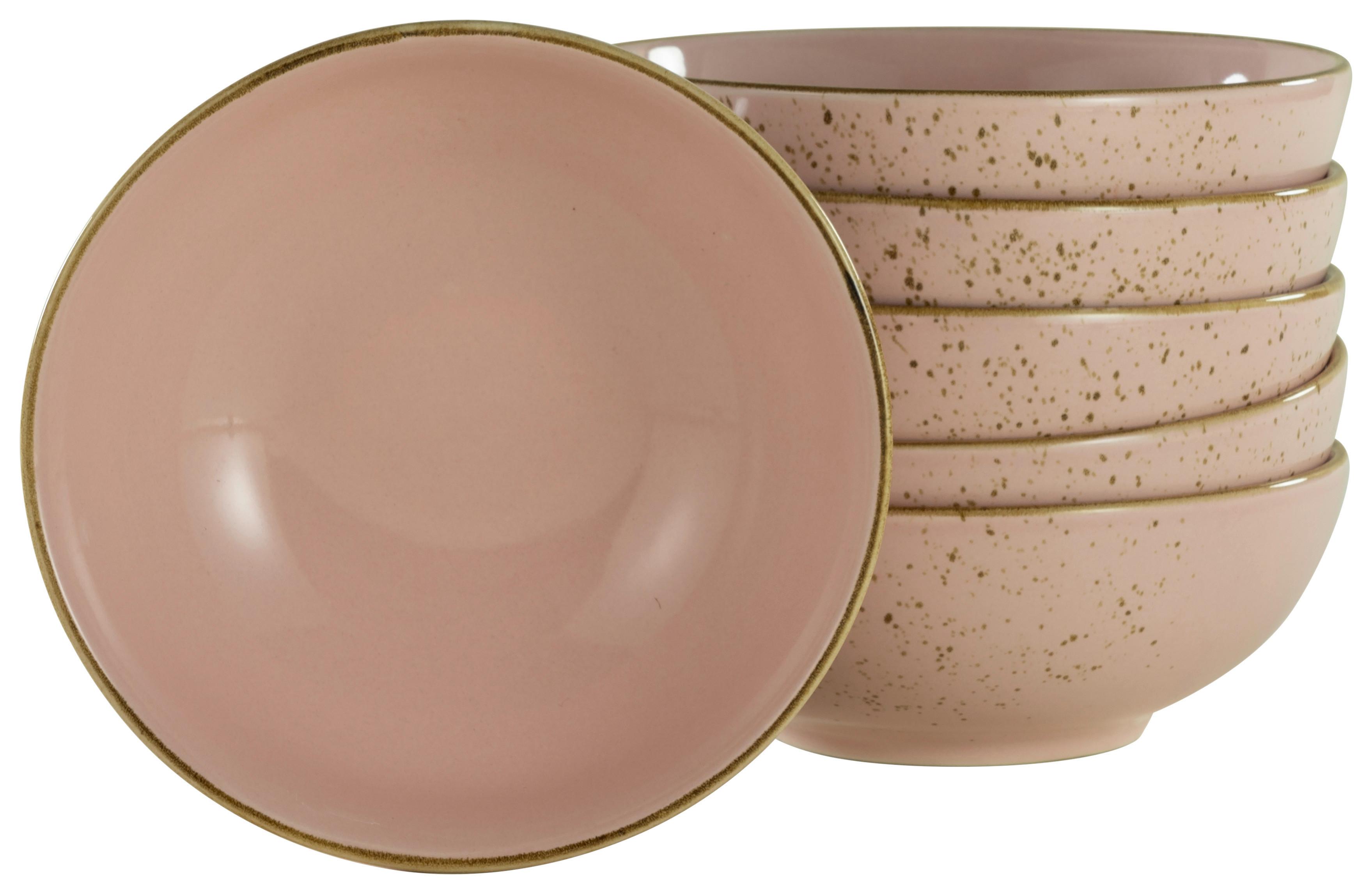 Set Posod Rose, 6-Delni - svetlo roza, Trend, keramika (16,5cm) - Creatable