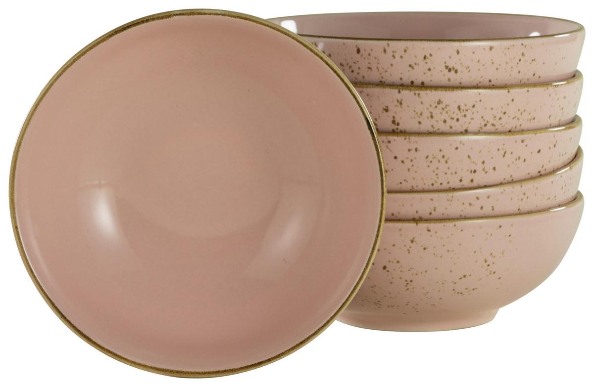 Set Posod Rose, 6-Delni - svetlo roza, Trend, keramika (16,5cm) - Creatable