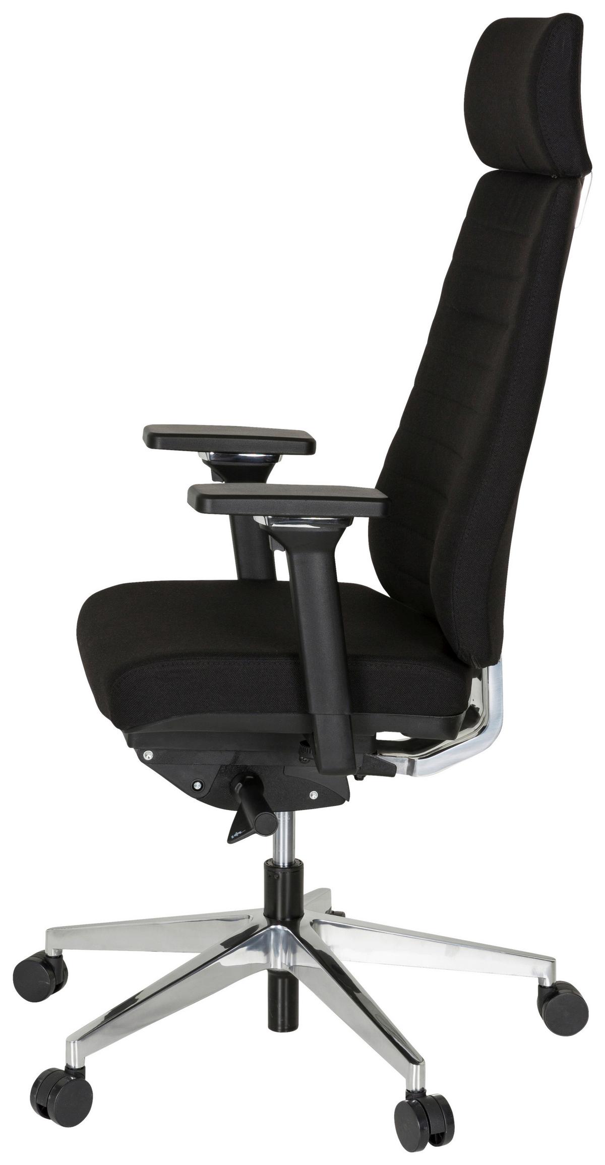 Pisarniški Stol Move-tec Pro 3d, Črna - črna/barve aluminija, Moderno, kovina/umetna masa (71/137/62cm) - MID.YOU