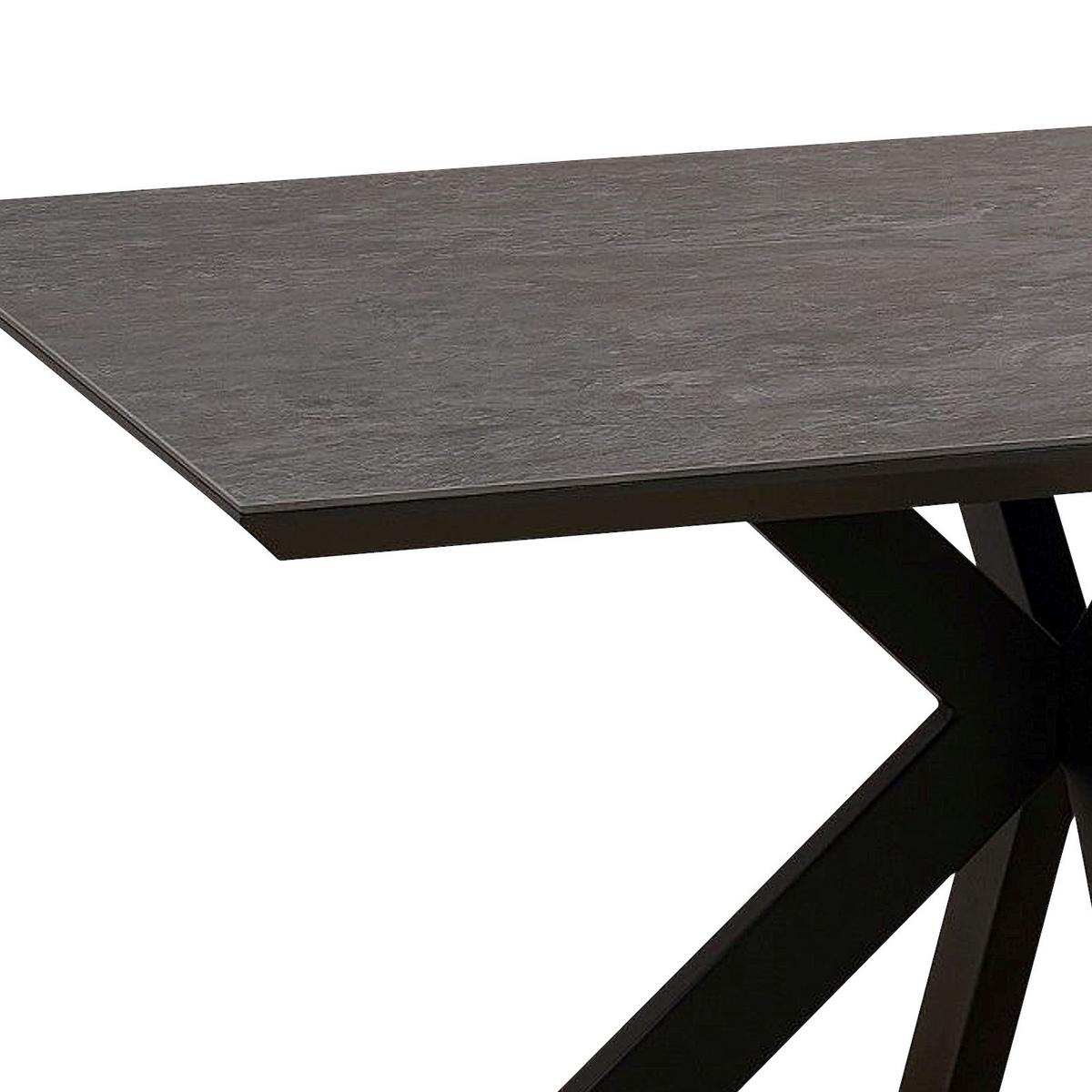 Jedilna Miza Steve 2, Črna, 140x90 Cm - črna, Moderno, kovina/leseni material (140/76/90cm)