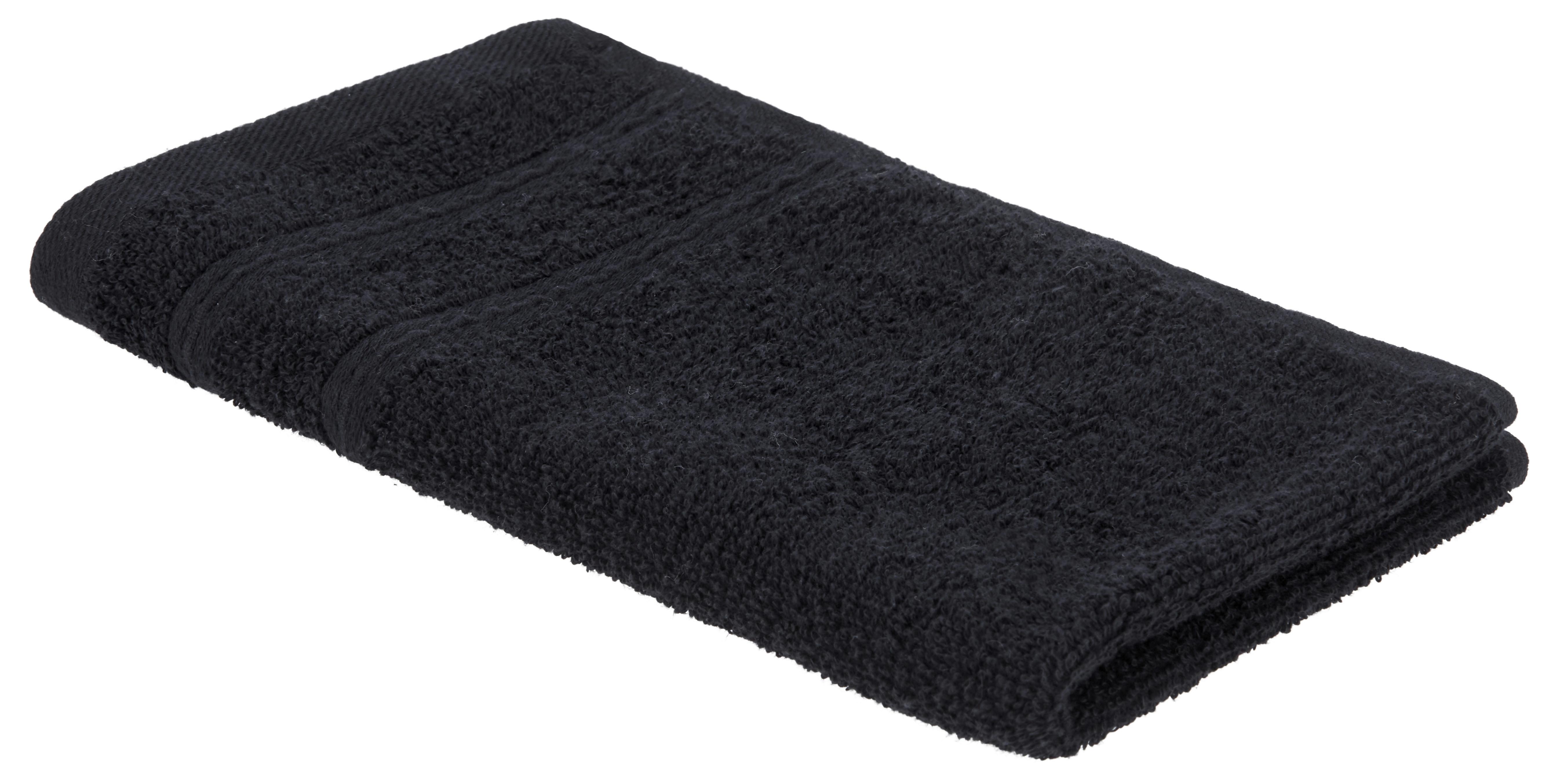 Gästetuch Melanie in Schwarz ca. 30x30cm - Schwarz, Textil (30/50cm) - Modern Living