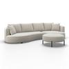 SOFFA NILAS - vit/svart, Modern, metall/trä (322/154cm) - Bessagi Home