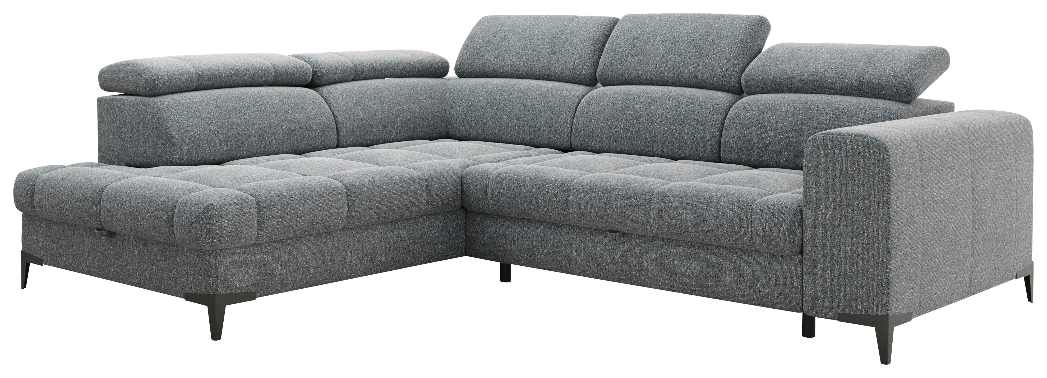 Kutna Garnitura Mason - tamno siva/crna, Moderno (211/99/271cm) - Modern Living