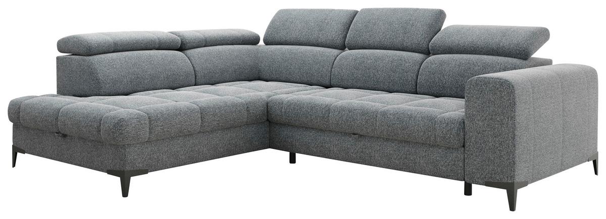 Kutna Garnitura Mason - tamno siva/crna, Moderno (211/99/271cm) - Modern Living