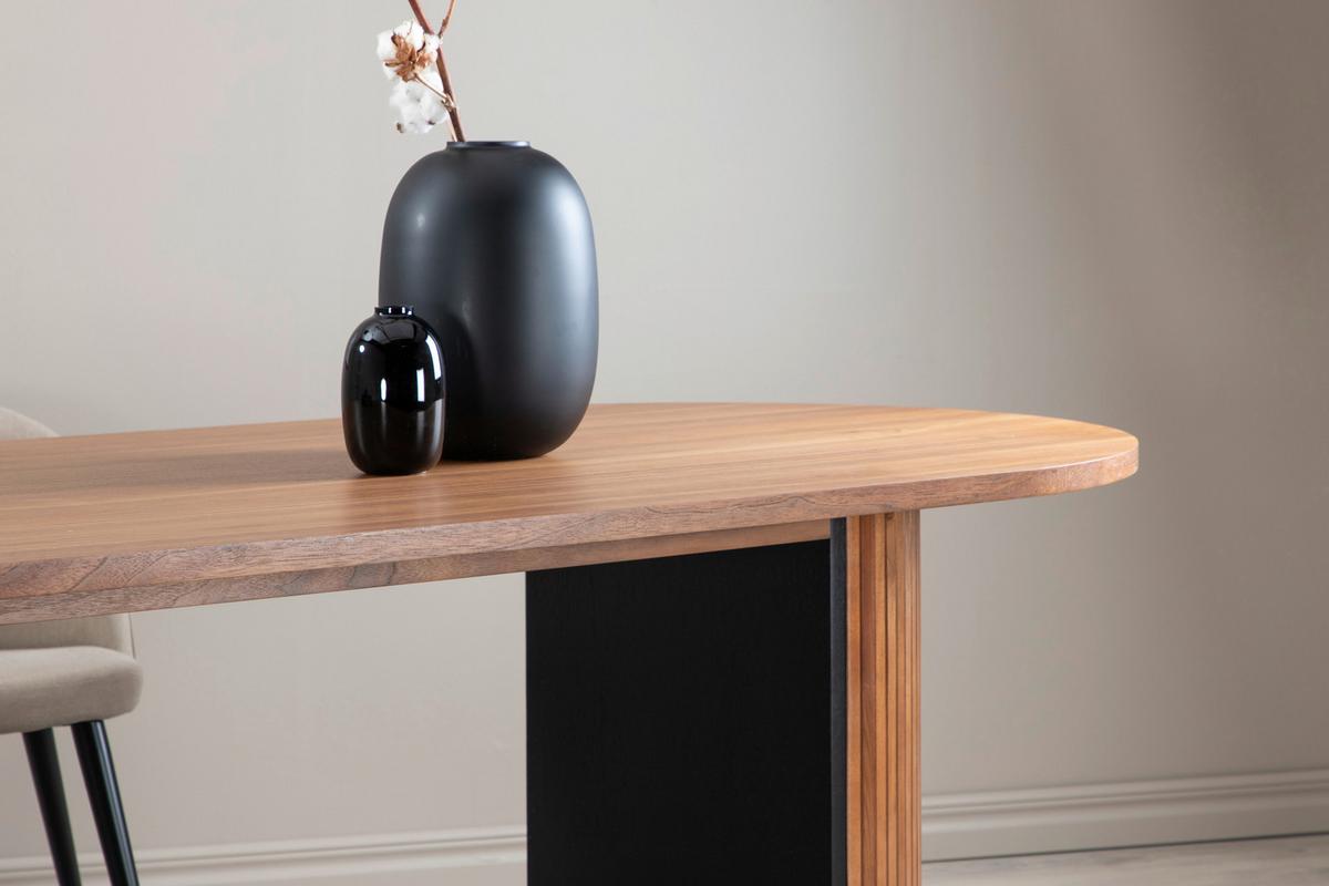 ESSTISCH BIANCA - Schwarz/Naturfarben, Design, Holz/Holzwerkstoff (200/90/75cm) - Livetastic