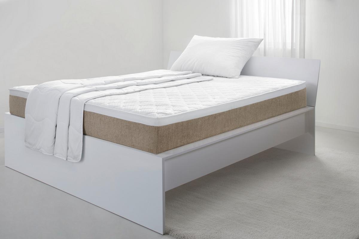 Matratze Megan H3 ca. 180x200cm - Beige/Weiß, KONVENTIONELL, Textil (180/200cm) - Premium Living