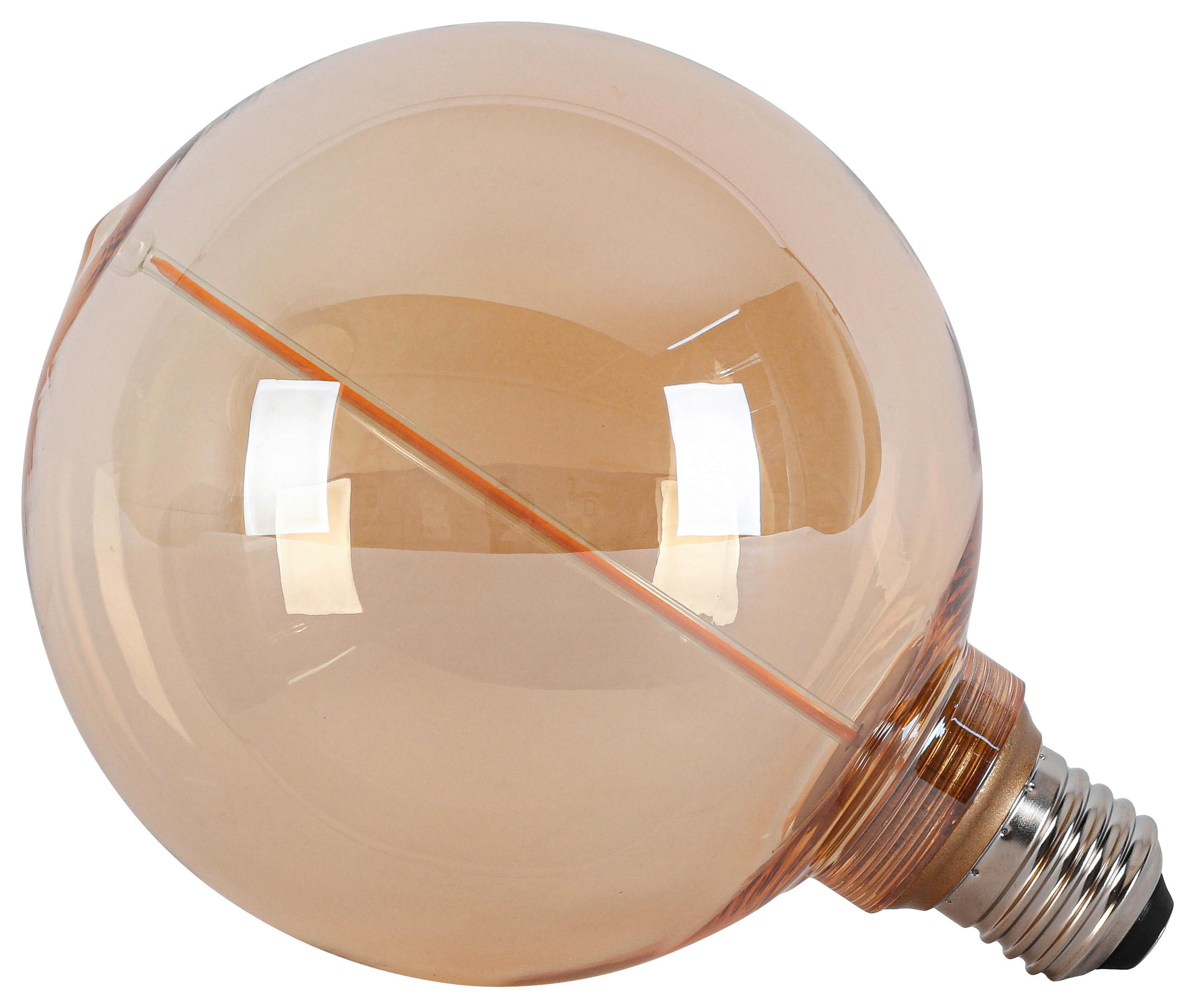 LED-LJUSKÄLLA C82222MM - bärnstensfärgad, Klassisk, metall/glas (12,5/16,6cm) - Mömax