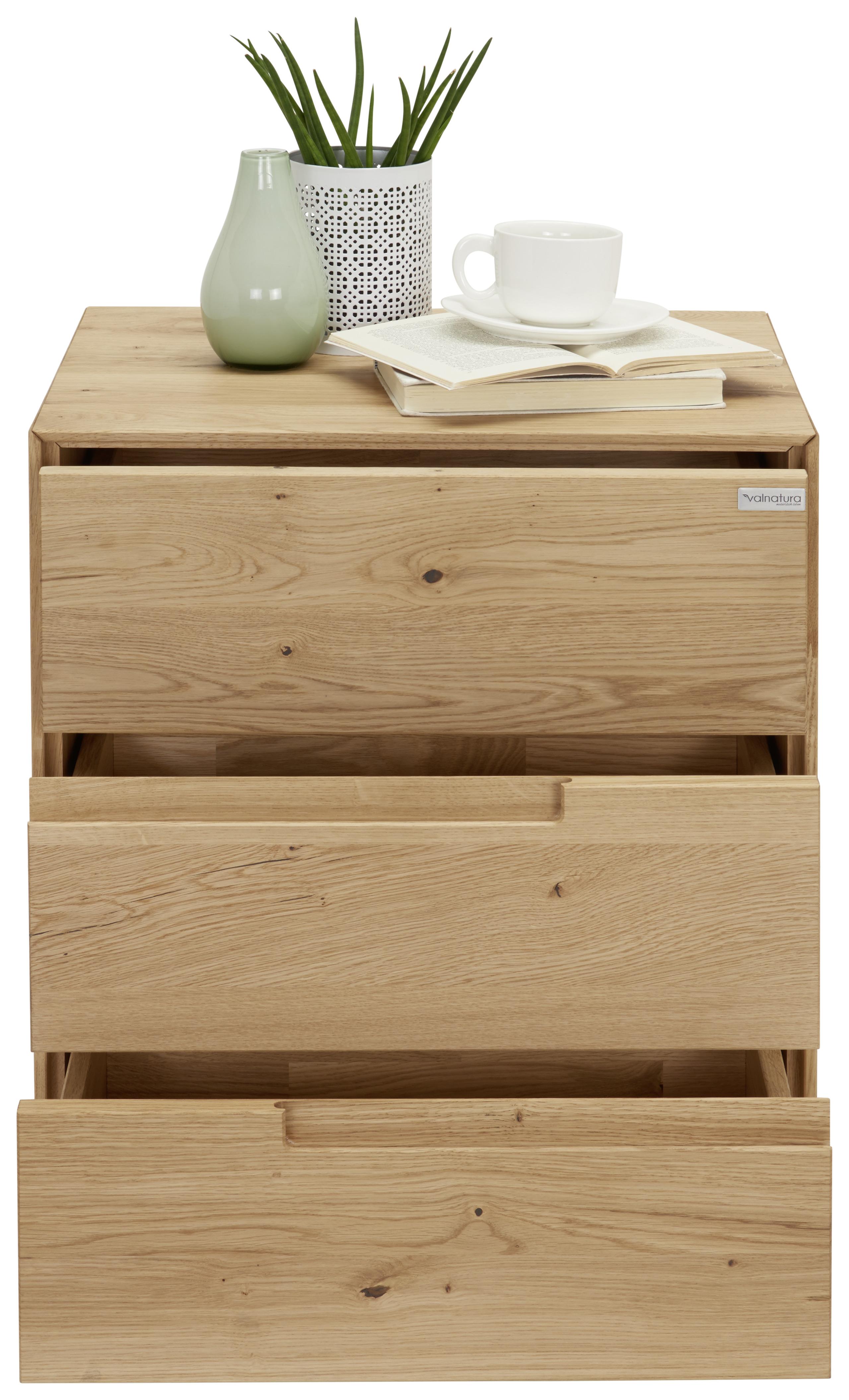 SZAFKA NOCNA IRIS - kolor dębowy, Konventionell, drewno (50/58/40cm) - Valnatura