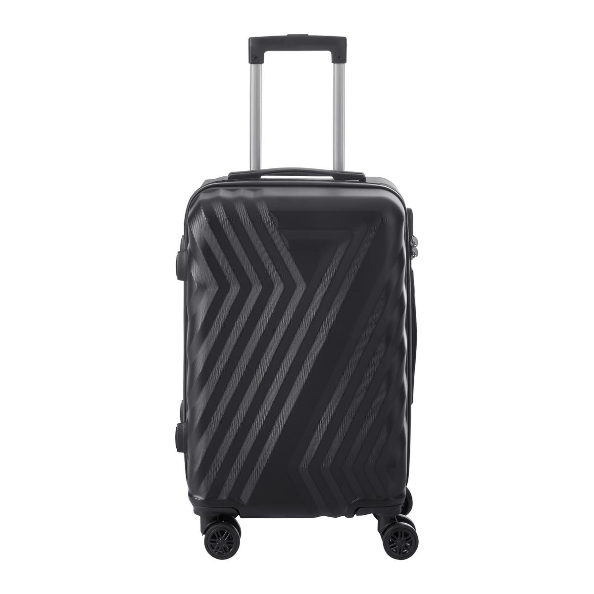 Reisekofferset Budapest Schwarz, 3-teilig - Schwarz, KONVENTIONELL, Kunststoff/Textil - Mömax