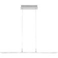 Led Hängeleuchte Rufus - Chromfarben, MODERN, Glas/Metall (100/15/120cm) - Premium Living