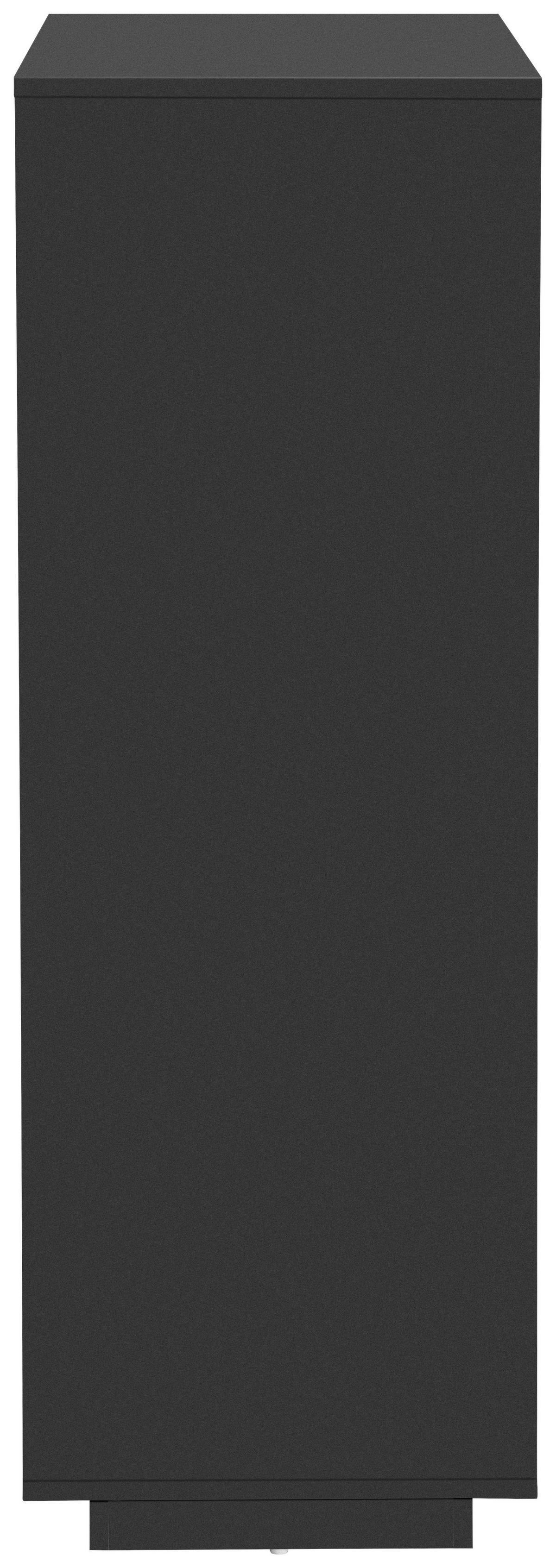 KOMODA WOODY - kolor dębowy/czarny, Lifestyle, materiał drewnopochodny (110/115,5/40cm) - Xora