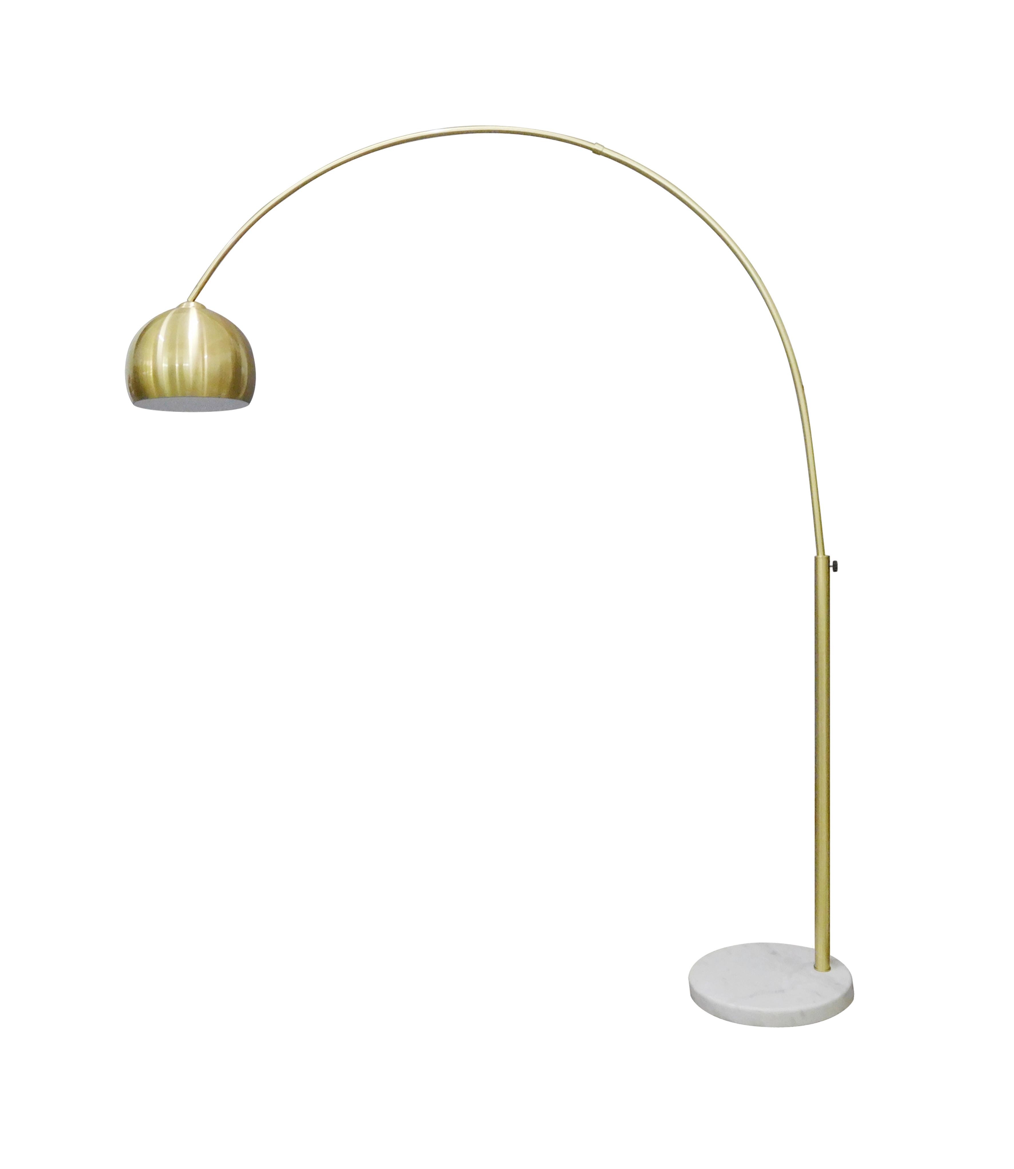 Svetilka V Obliki Loka Bogen - bela/barve medenine, Design, kamen/kovina (165/205/30cm) - P & B