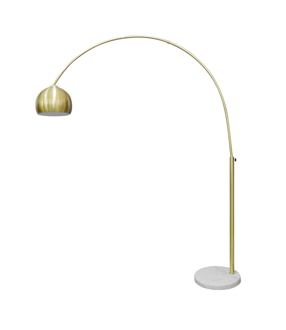 Svetilka V Obliki Loka Bogen - bela/barve medenine, Design, kamen/kovina (165/205/30cm) - P & B