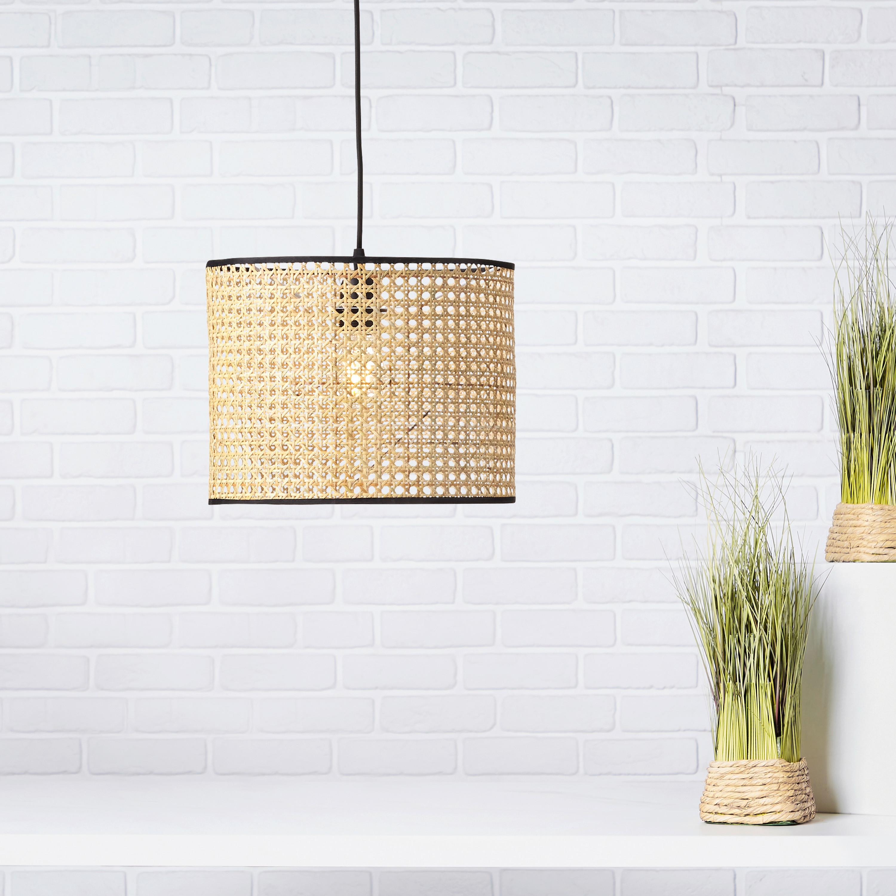 Hängeleuchte Wiley Naturfarben max. 60 Watt - Naturfarben, Natur, Holz/Metall (30/174cm) - Brilliant
