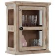 Hängevitrine in Naturfarben - Klar/Schwarz, LIFESTYLE, Glas/Holz (33/40,6/17,8cm) - Mömax modern living