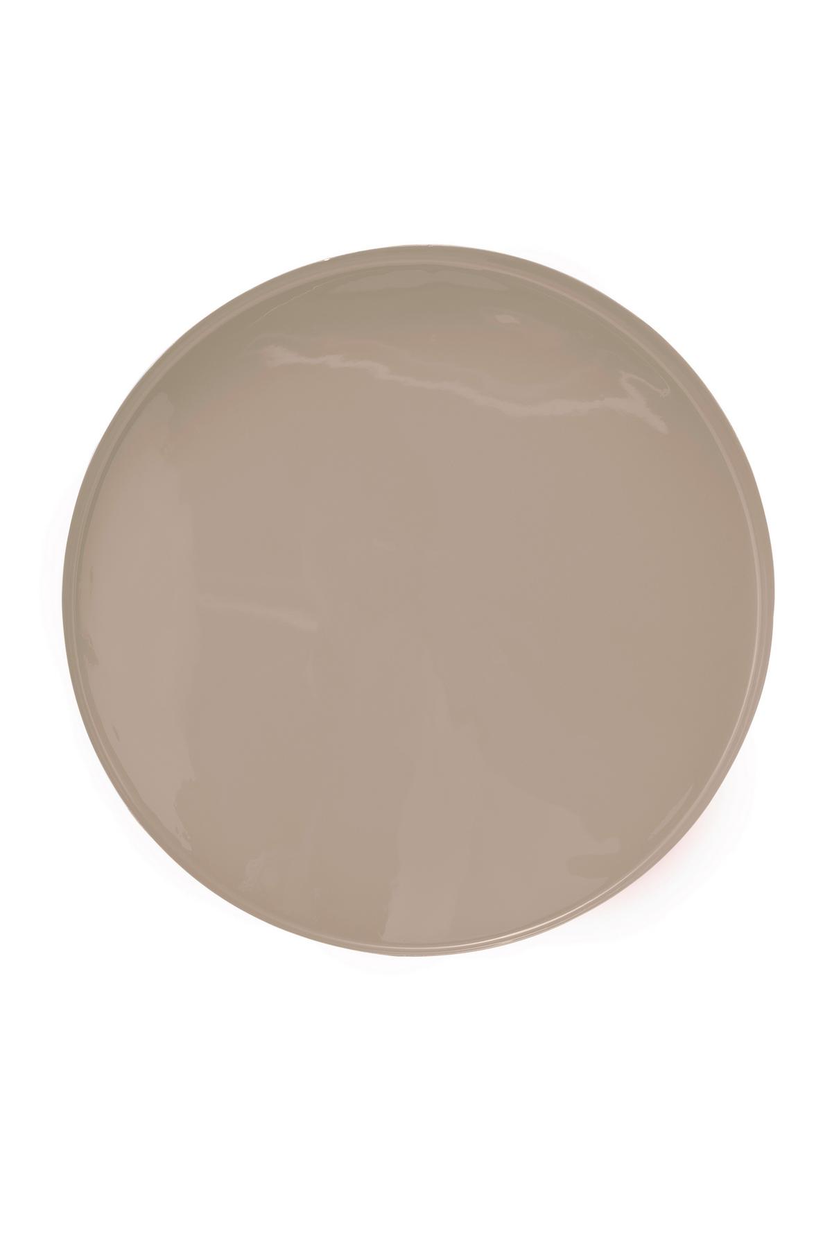BEISTELLTISCH MORRISON 725 TAUPE - Taupe/Silberfarben, Design, Metall (41/41/47cm) - Kayoom