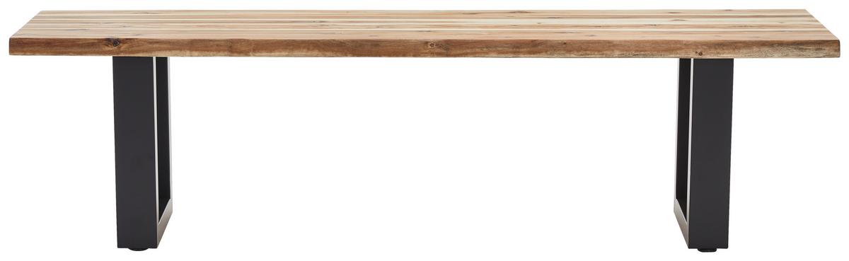 ŁAWKA KERALA - kolor akacjowy/czarny, Basics, metal/drewno (140/45/40cm) - MID.YOU