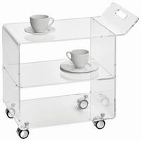 WÓZEK DO SERWOWANIA 2126 - przejrzysty, Design, tworzywo sztuczne (63/59/38cm)