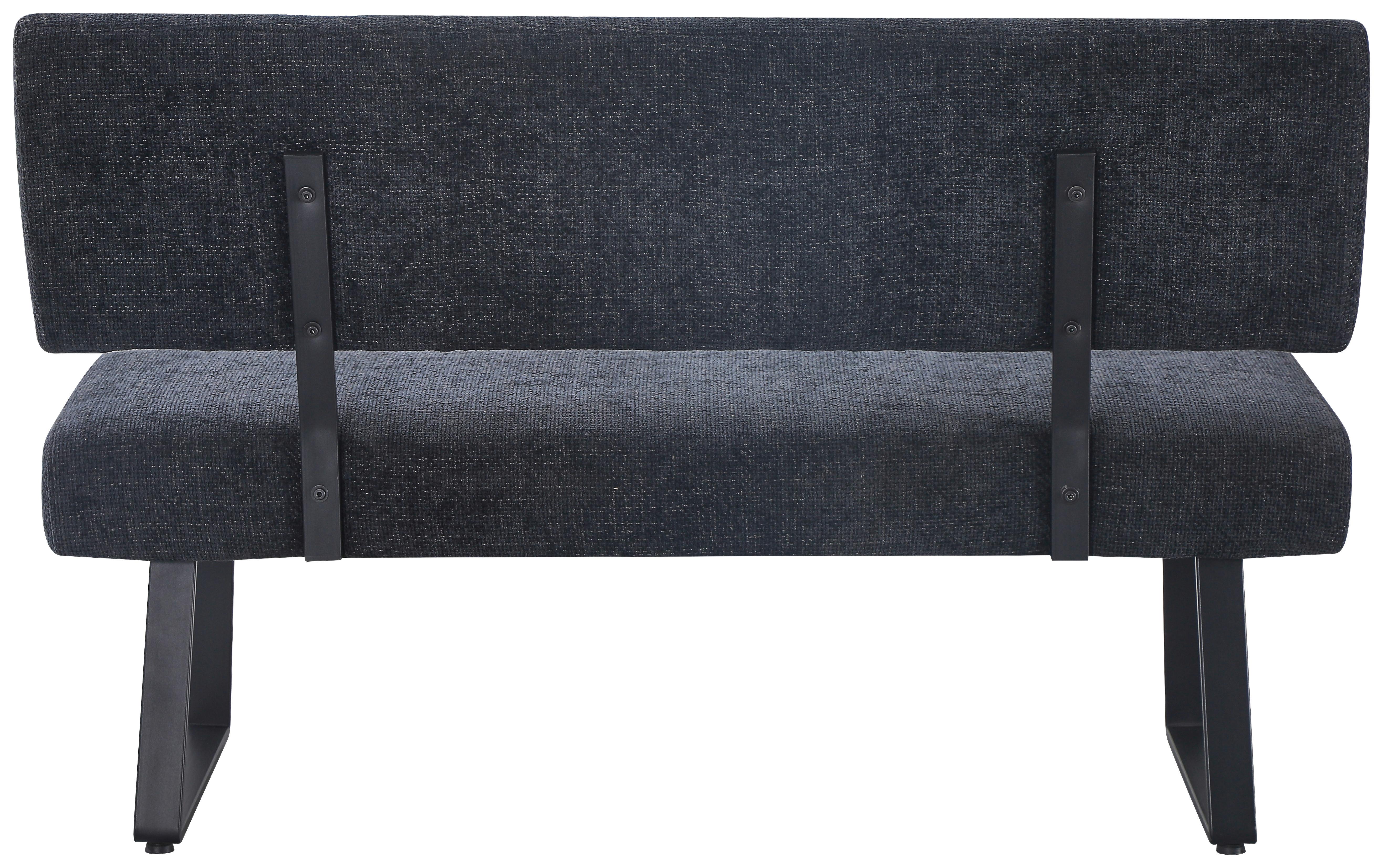 BANC LUISE 2 -BASED- - noir, MODERN, métal/textile (140/90/64cm) - Mömax