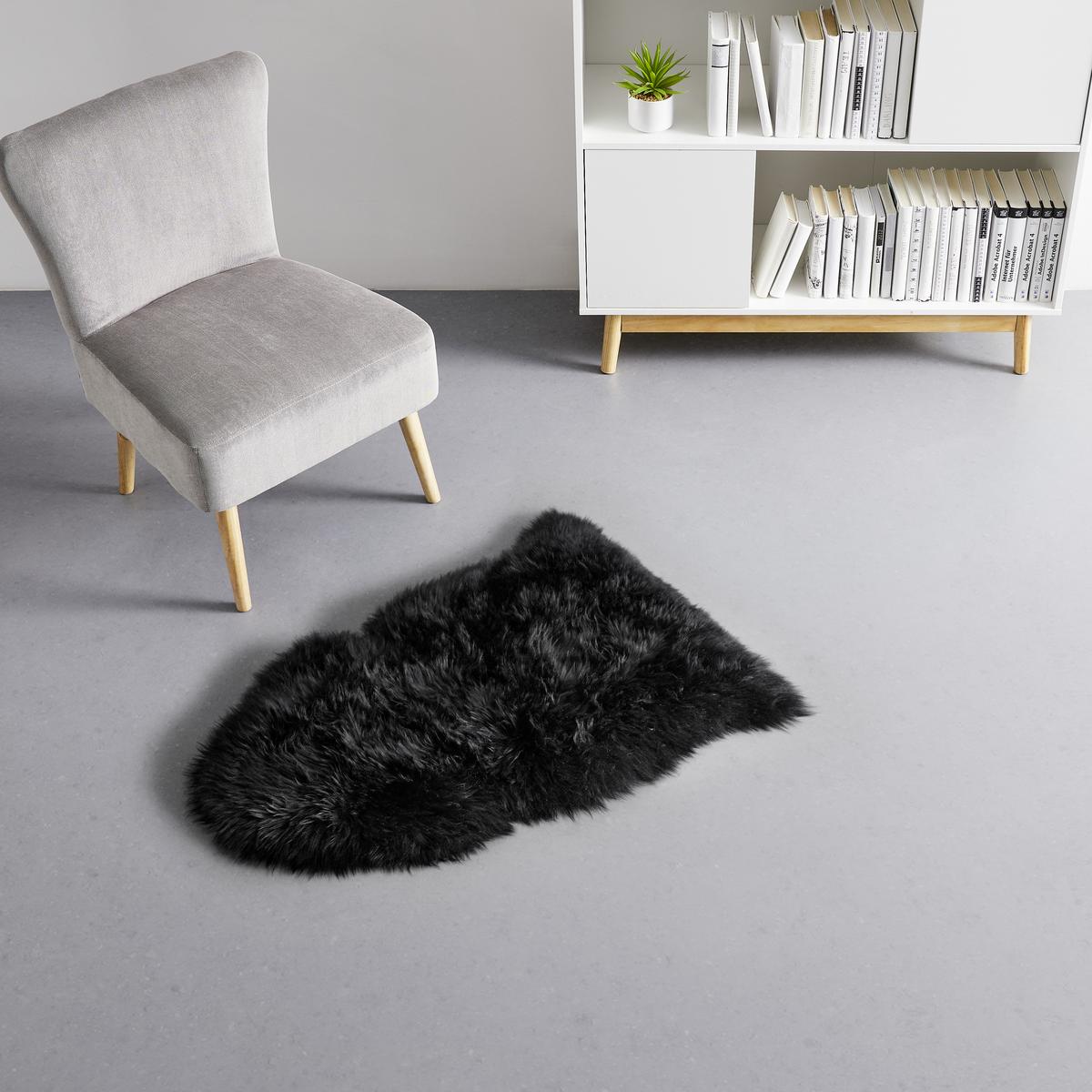 Birkabőr Daciano - fekete, Modern, szőrme (95/60cm) - Bessagi Home