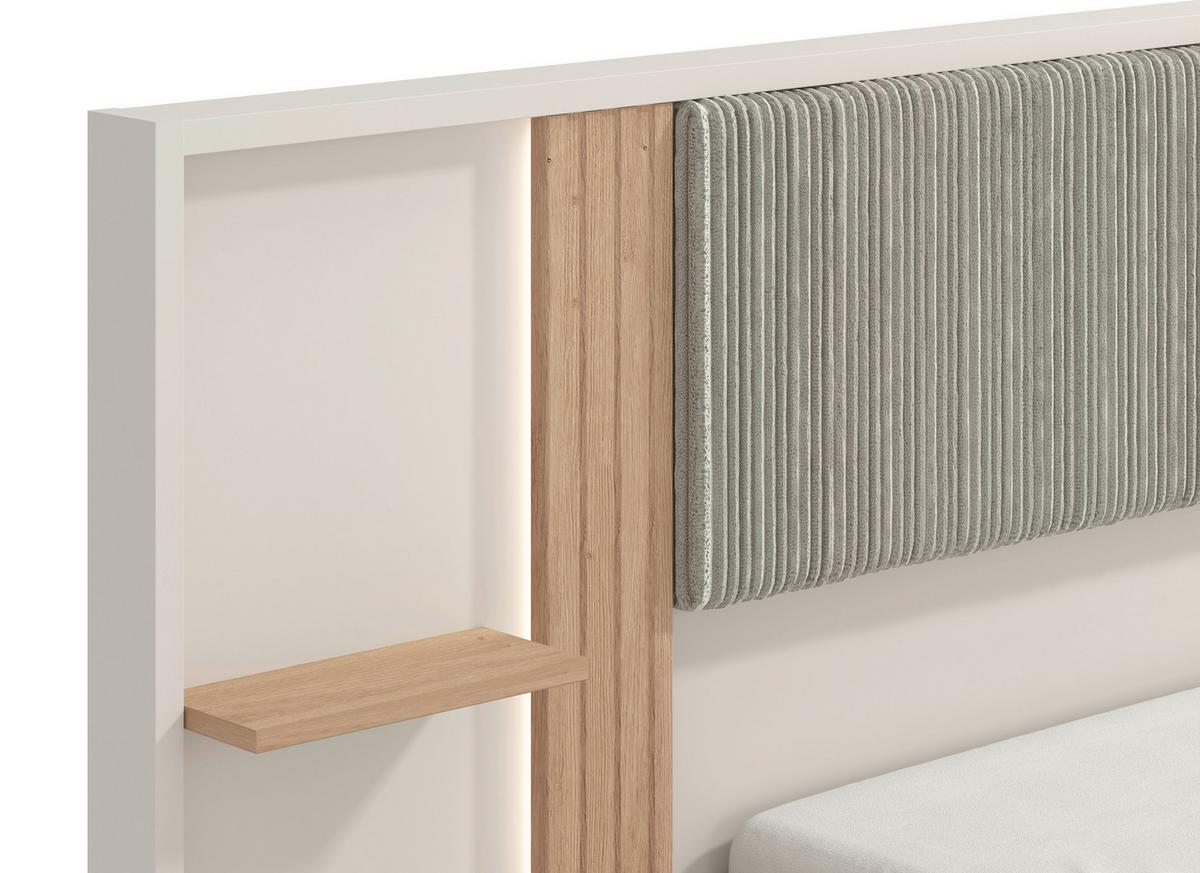 Ágykeret Belfort - kasmírszínű/Artisan tölgy, Modern, faalapú anyag (160/200cm)